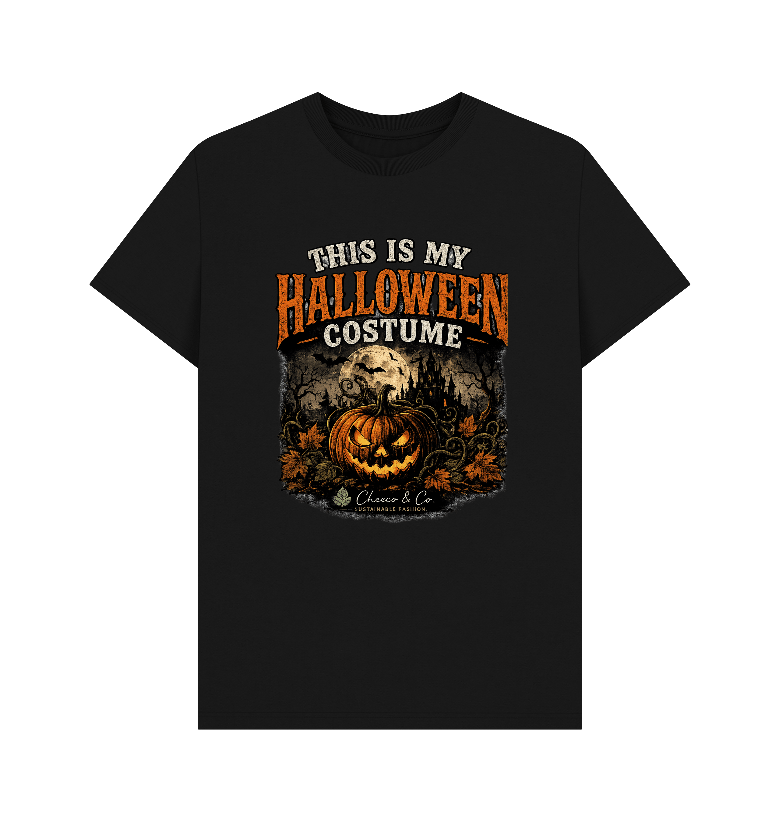 Black Printed T-shirt Front