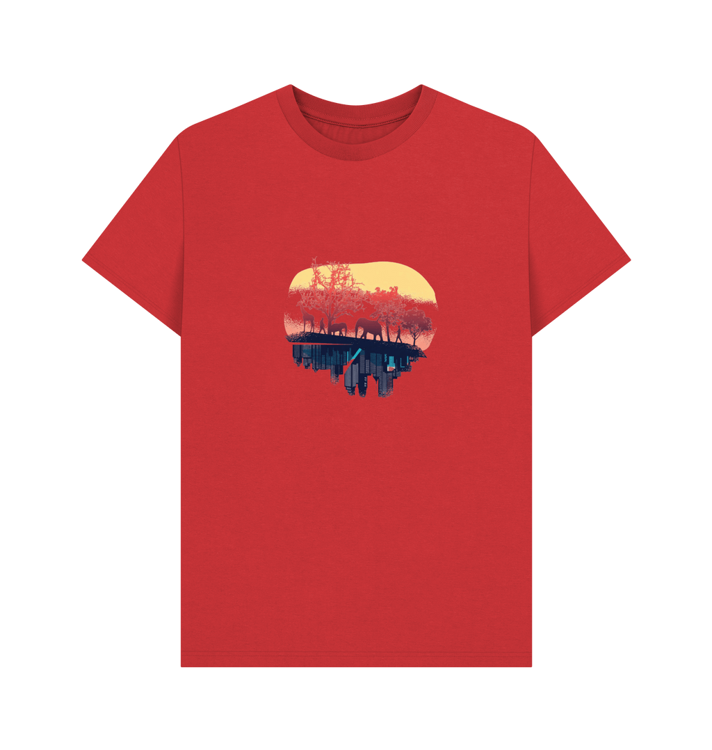 Red Printed T-shirt Front