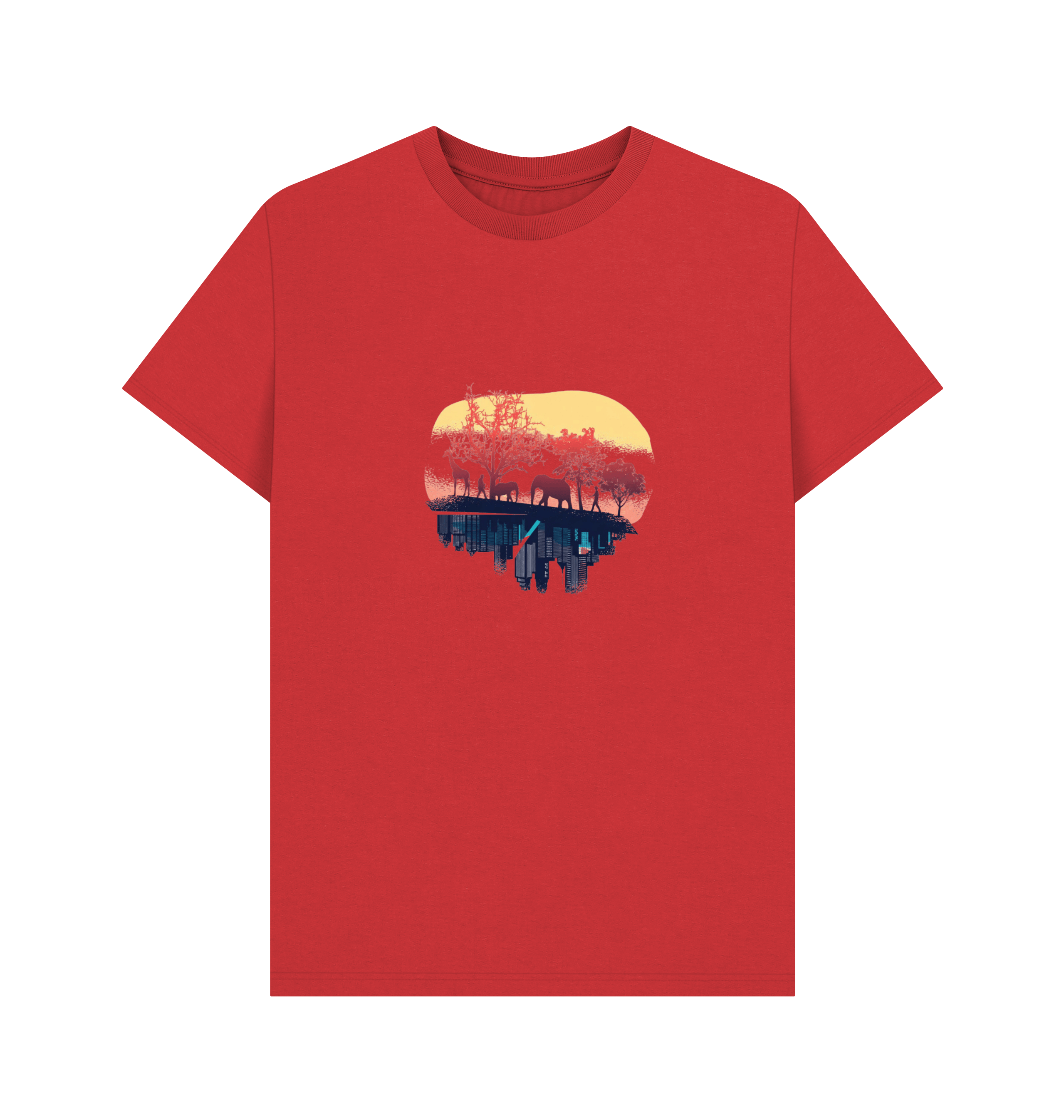 Red Printed T-shirt Front