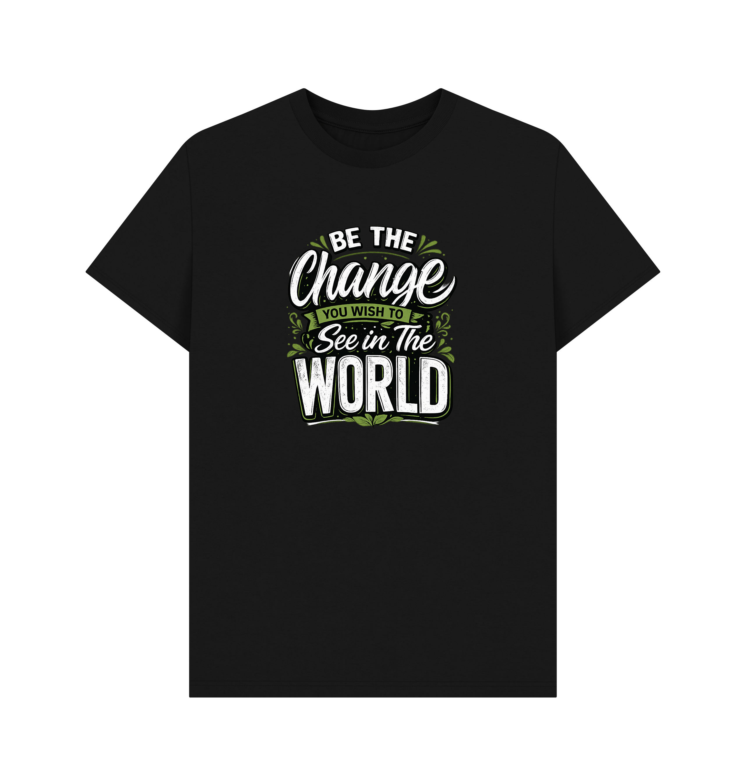 Black Printed T-shirt Front