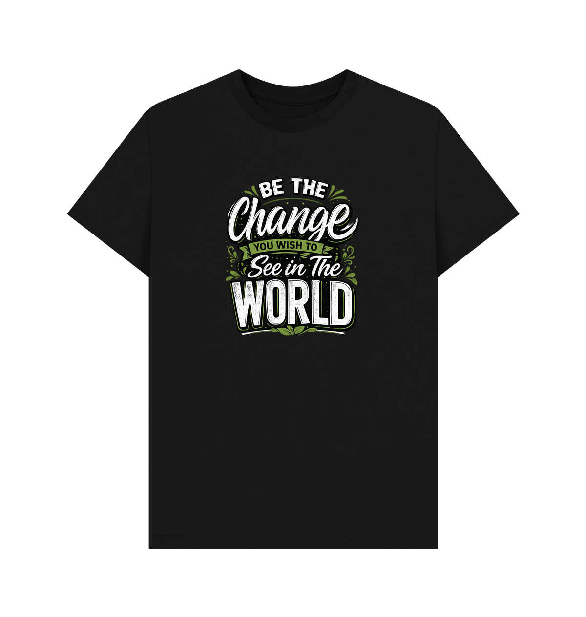 Black Printed T-shirt Front