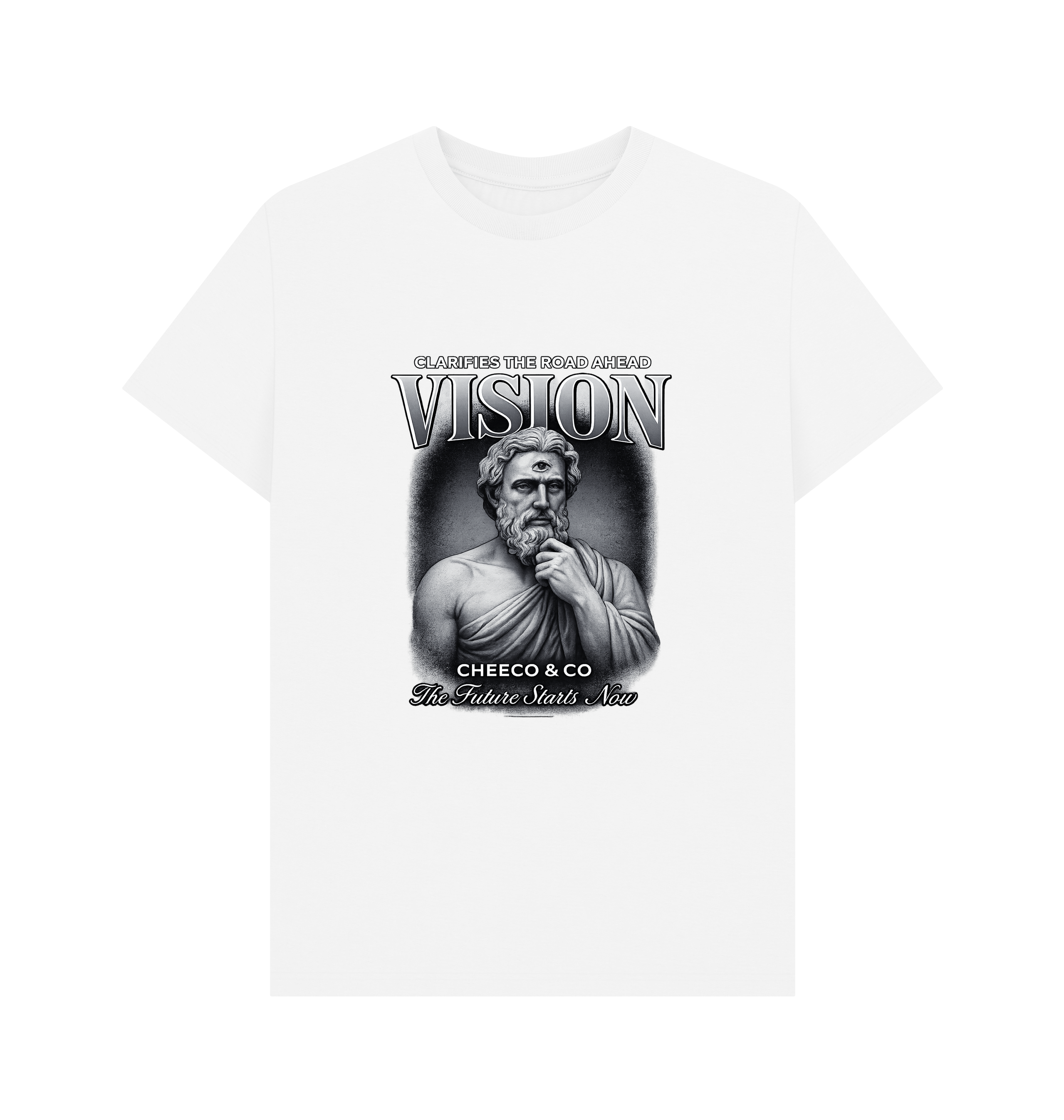 White Printed T-shirt Front