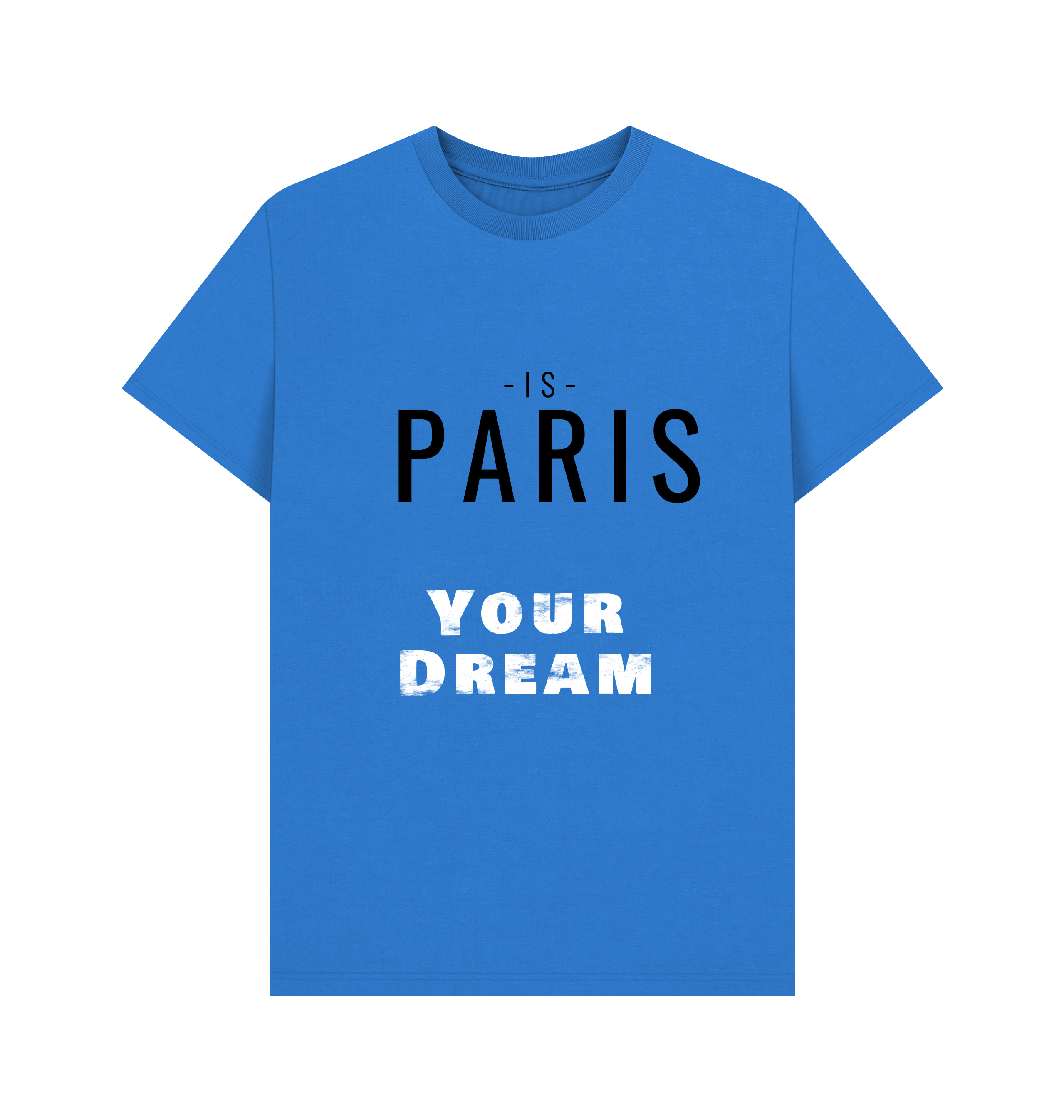 Bright Blue Printed T-shirt Front