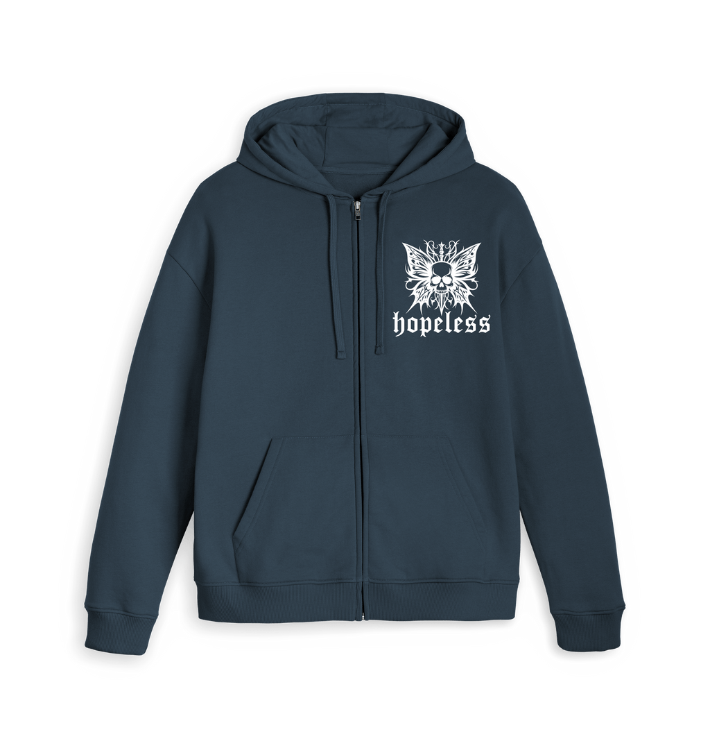 Navy Zip hoody Front