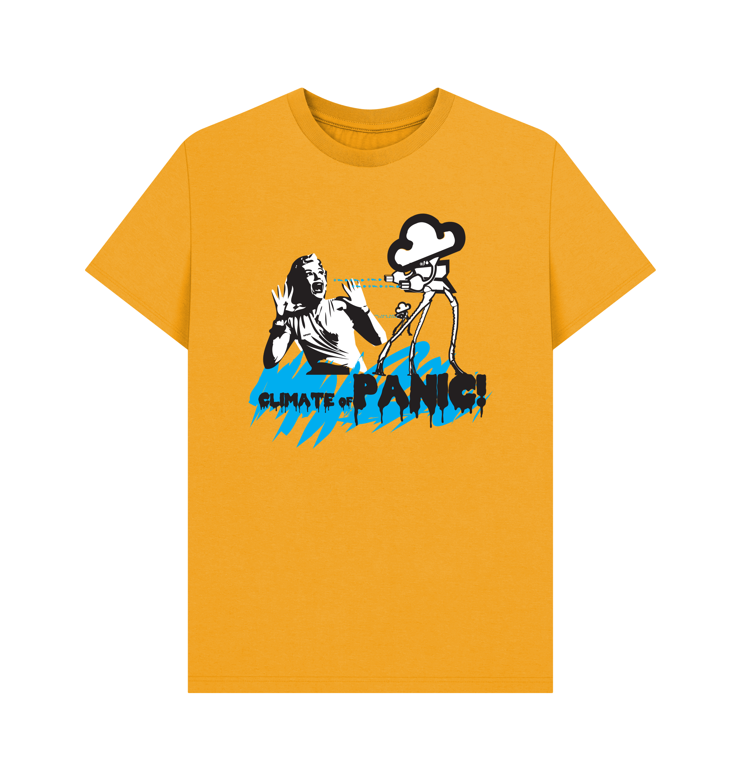 Mustard Printed T-shirt Front