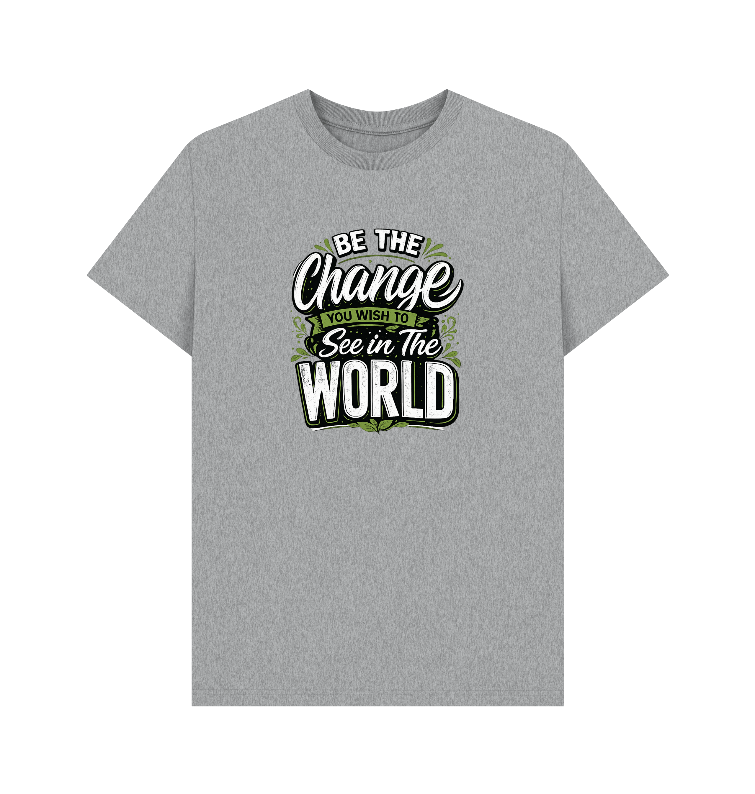 Athletic Grey Printed T-shirt Front