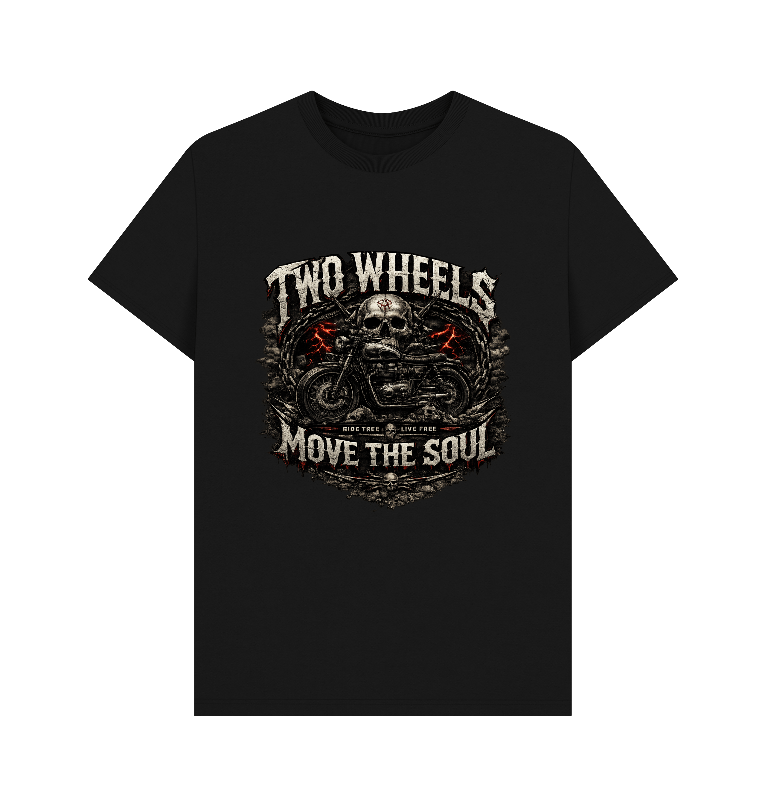 Black Printed T-shirt Front