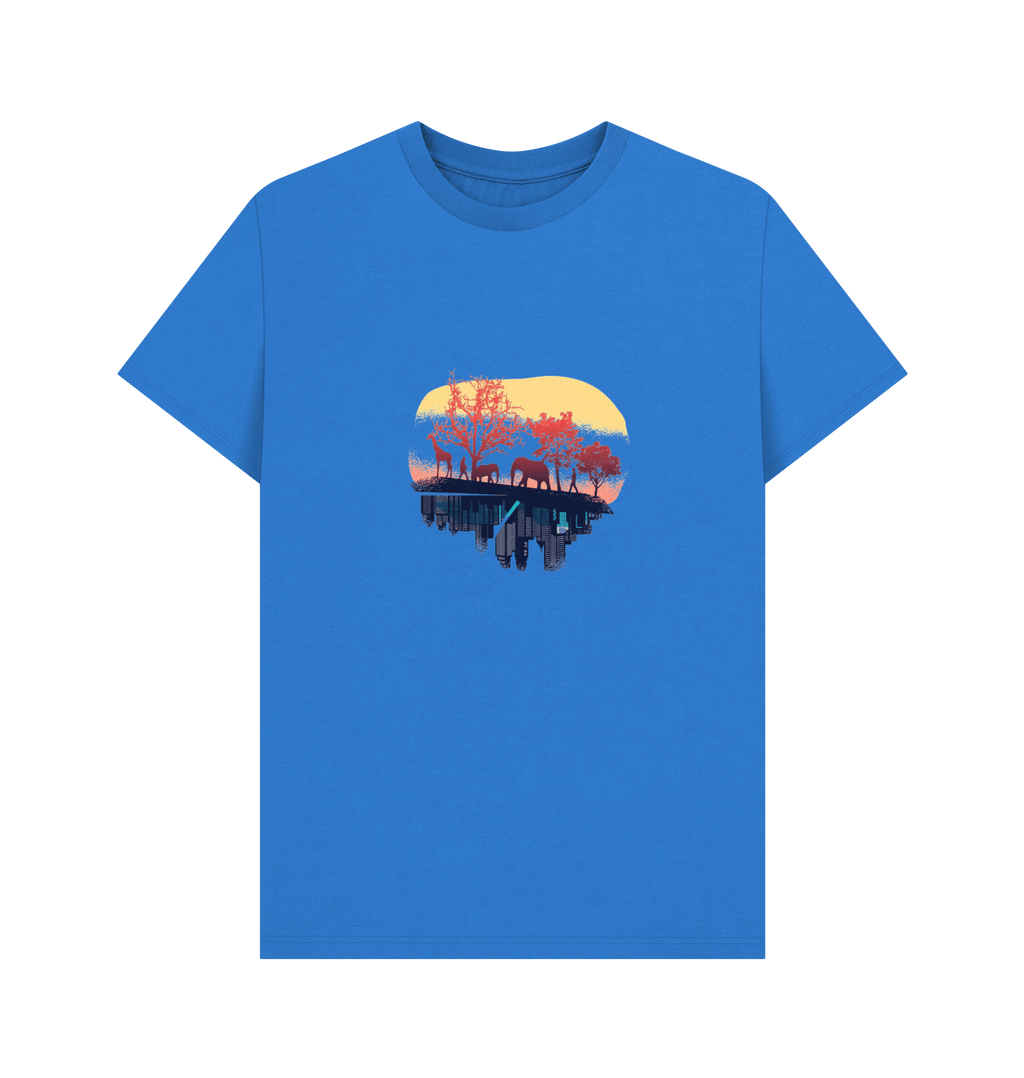 Bright Blue Printed T-shirt Front