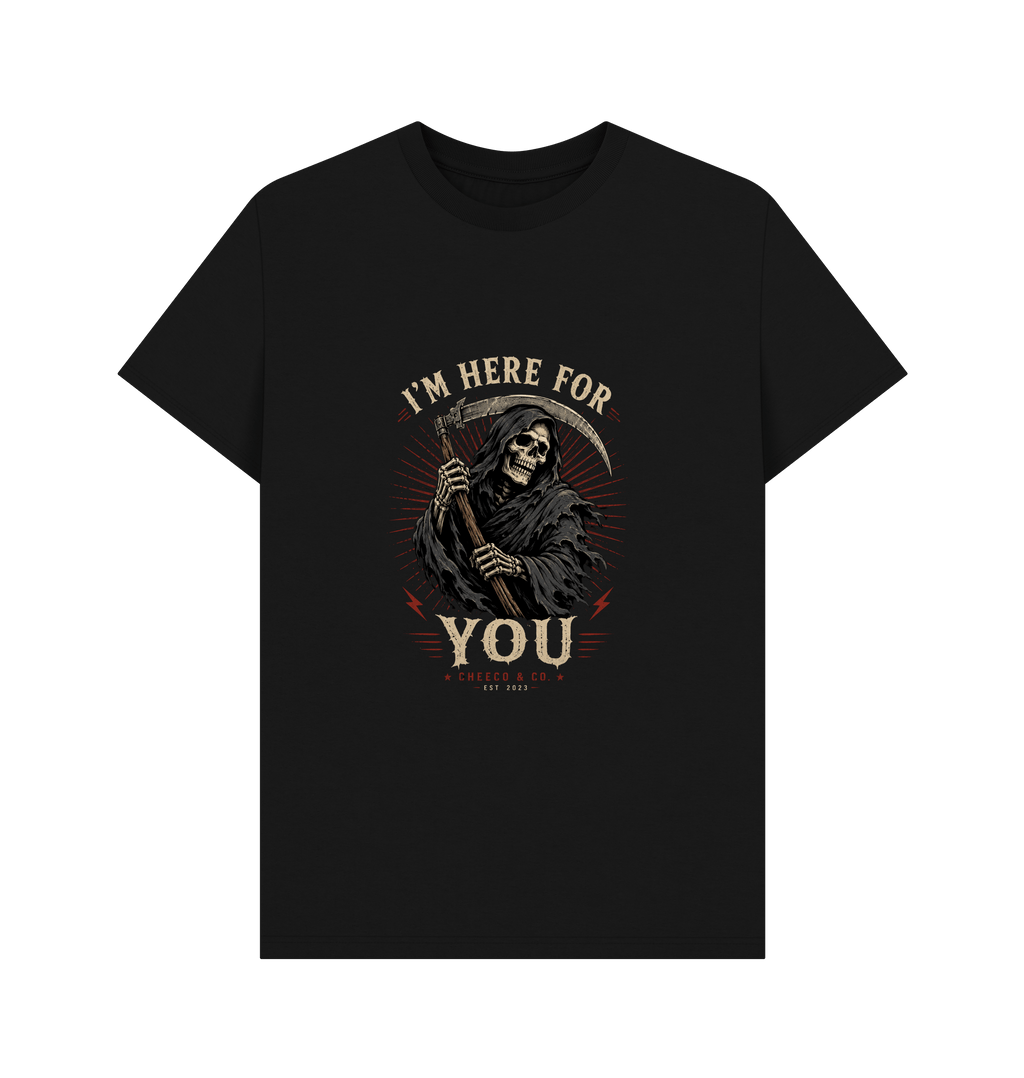 Black Printed T-shirt Front