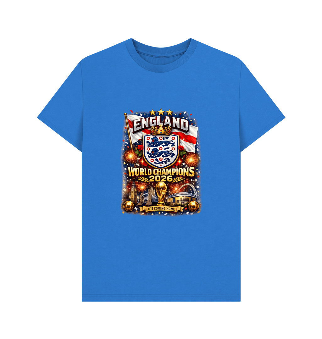 Bright Blue Printed T-shirt Front