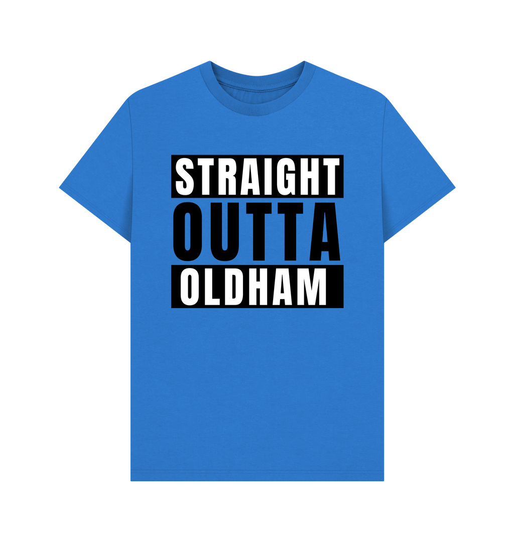 Bright Blue Printed T-shirt Front