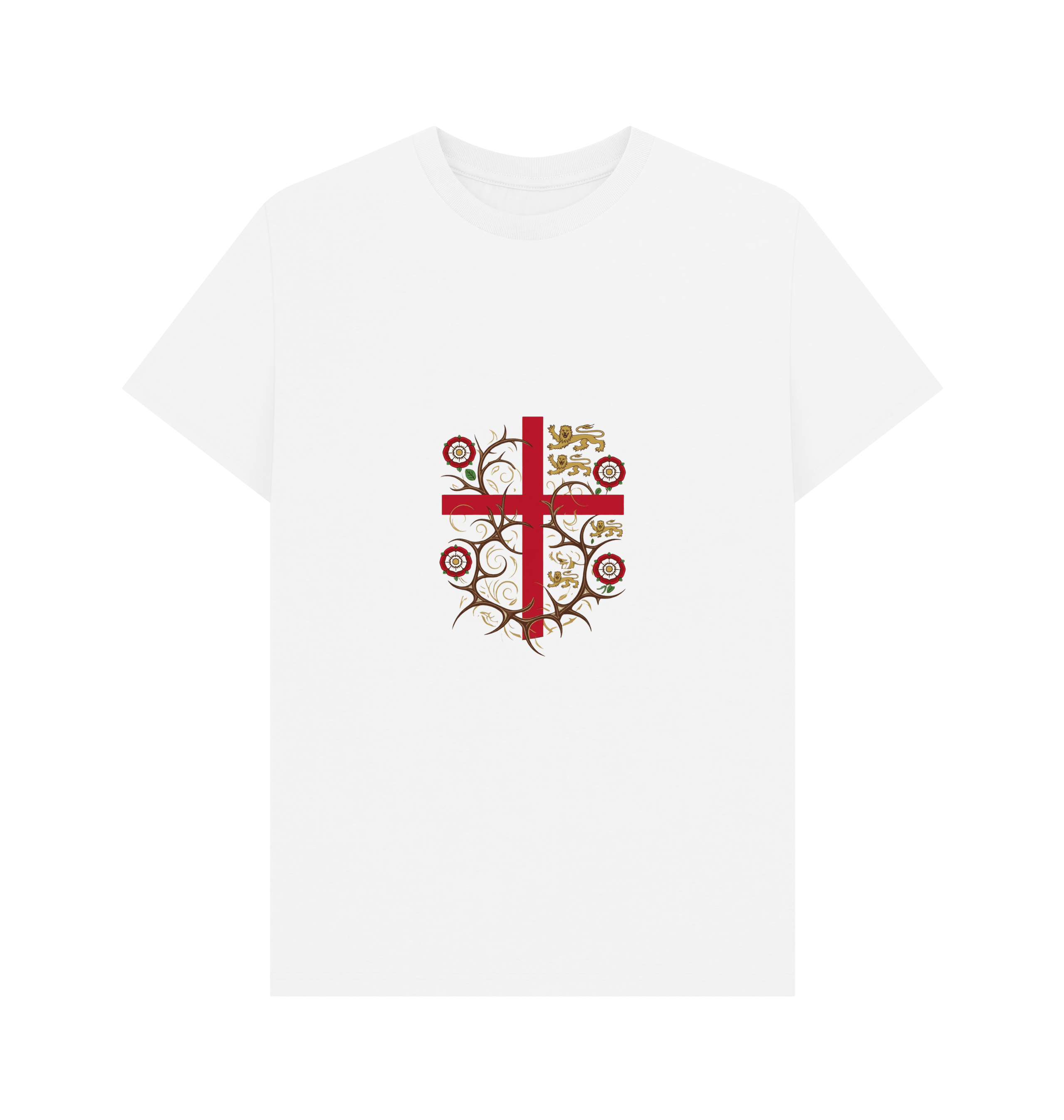 White Printed T-shirt Front