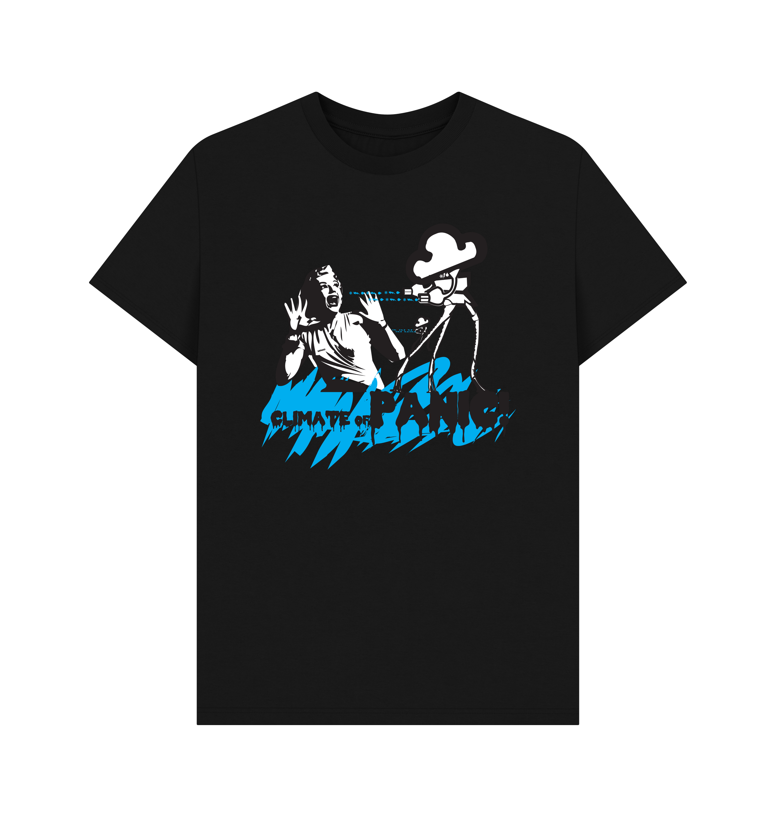 Black Printed T-shirt Front