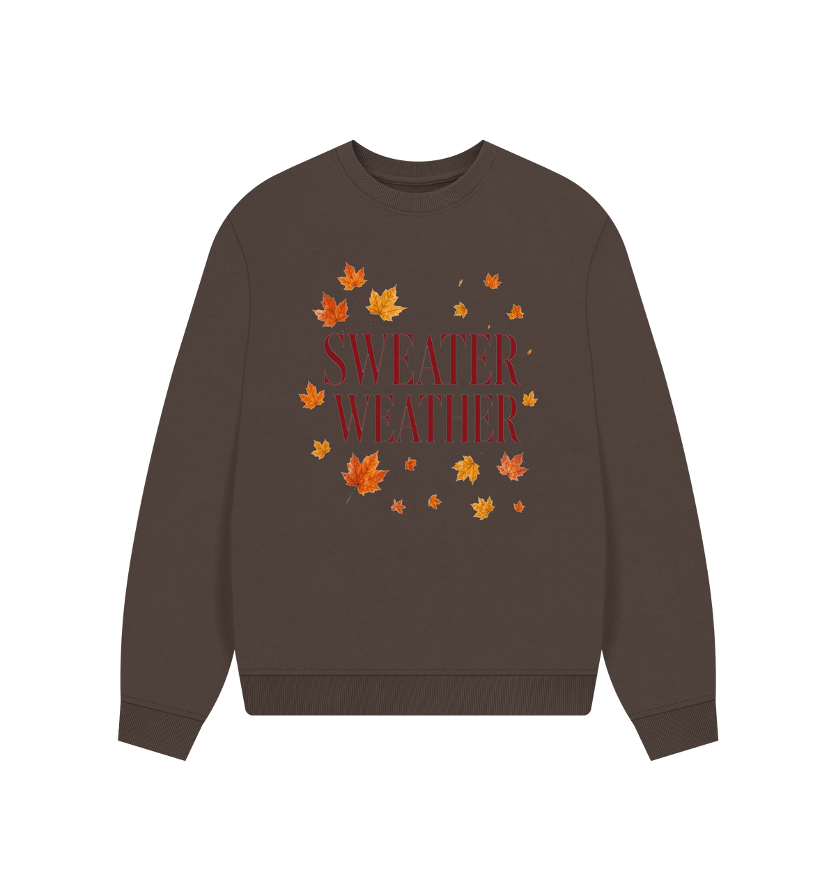 Chocolate Printed Sweater Front