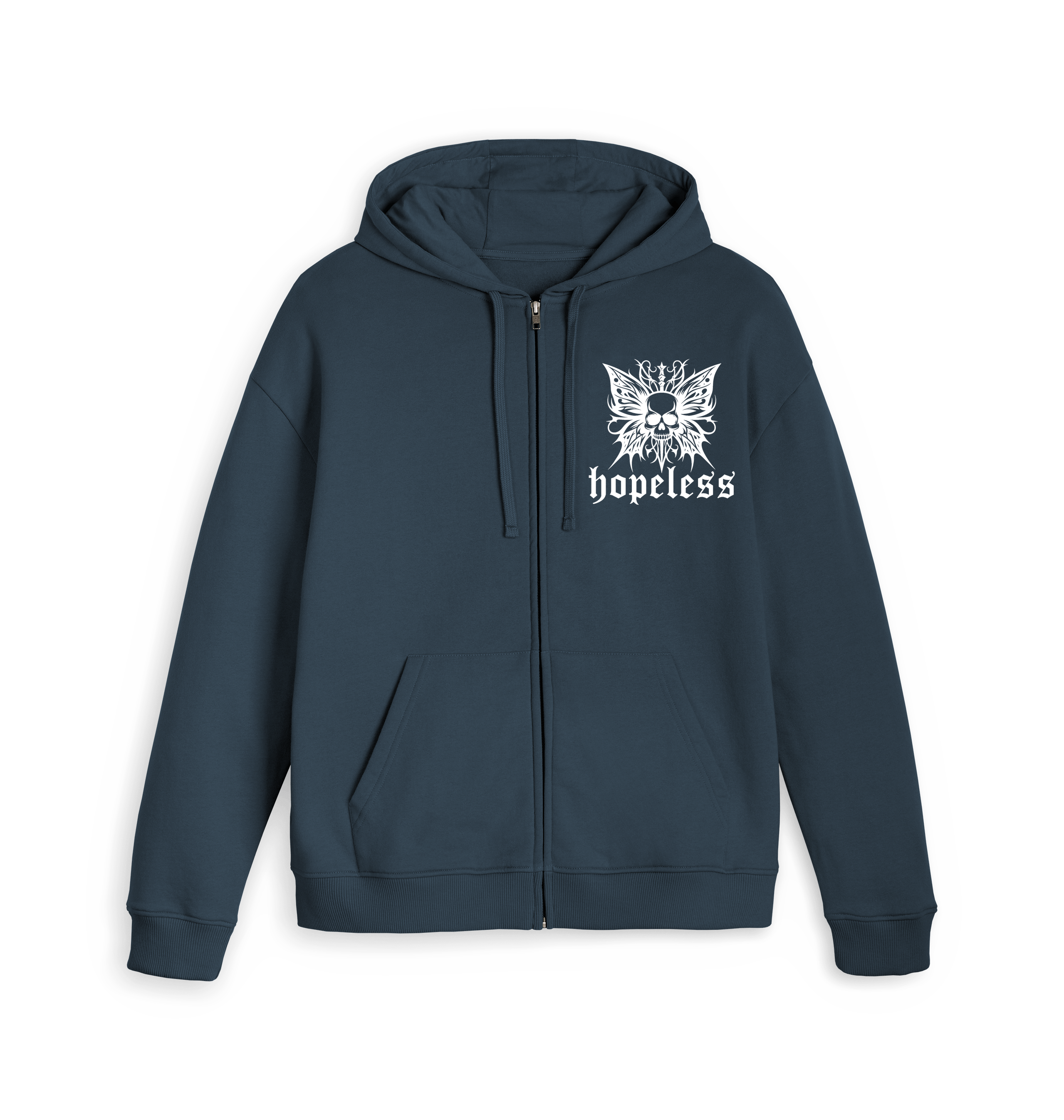 Navy Zip hoody Front
