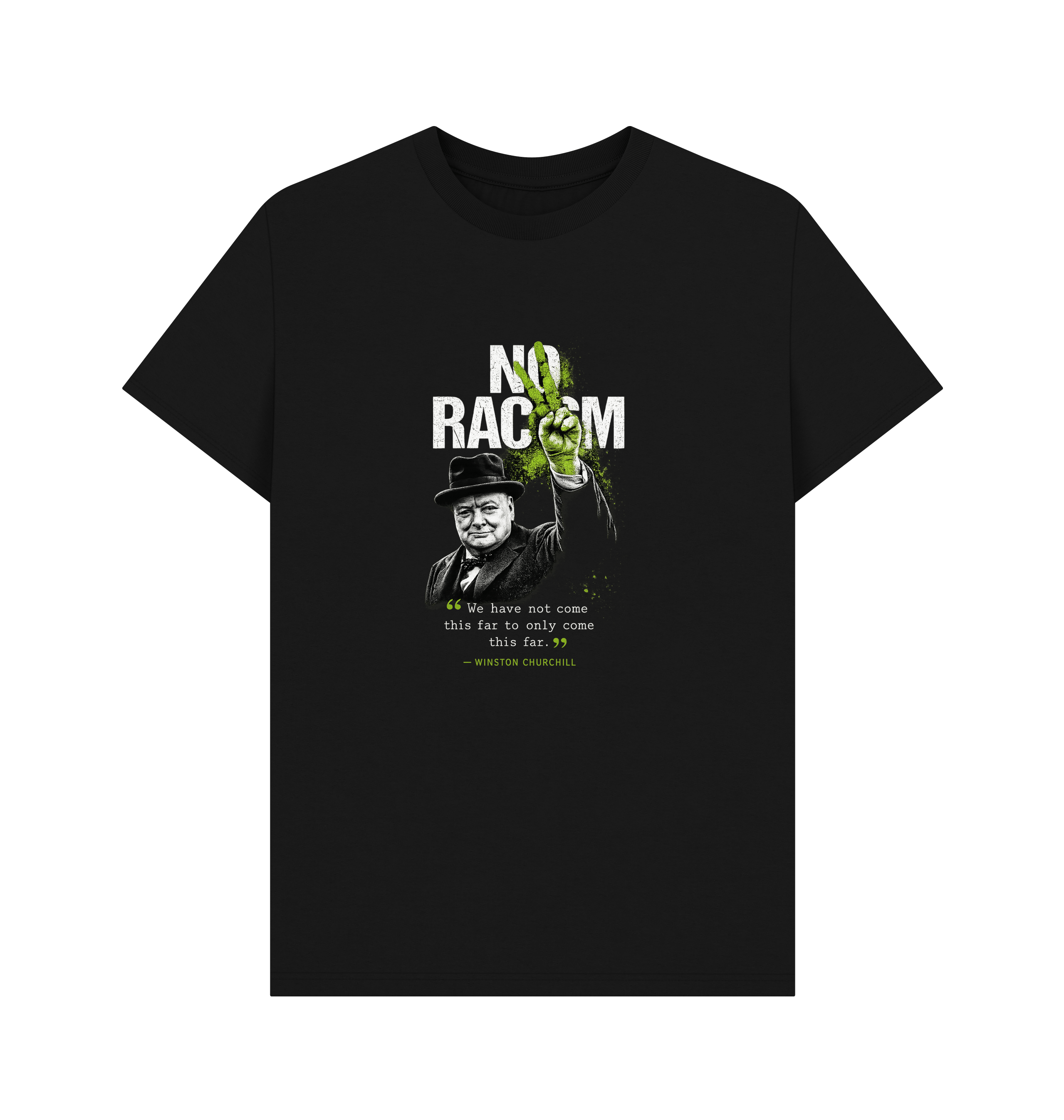 Black Printed T-shirt Front