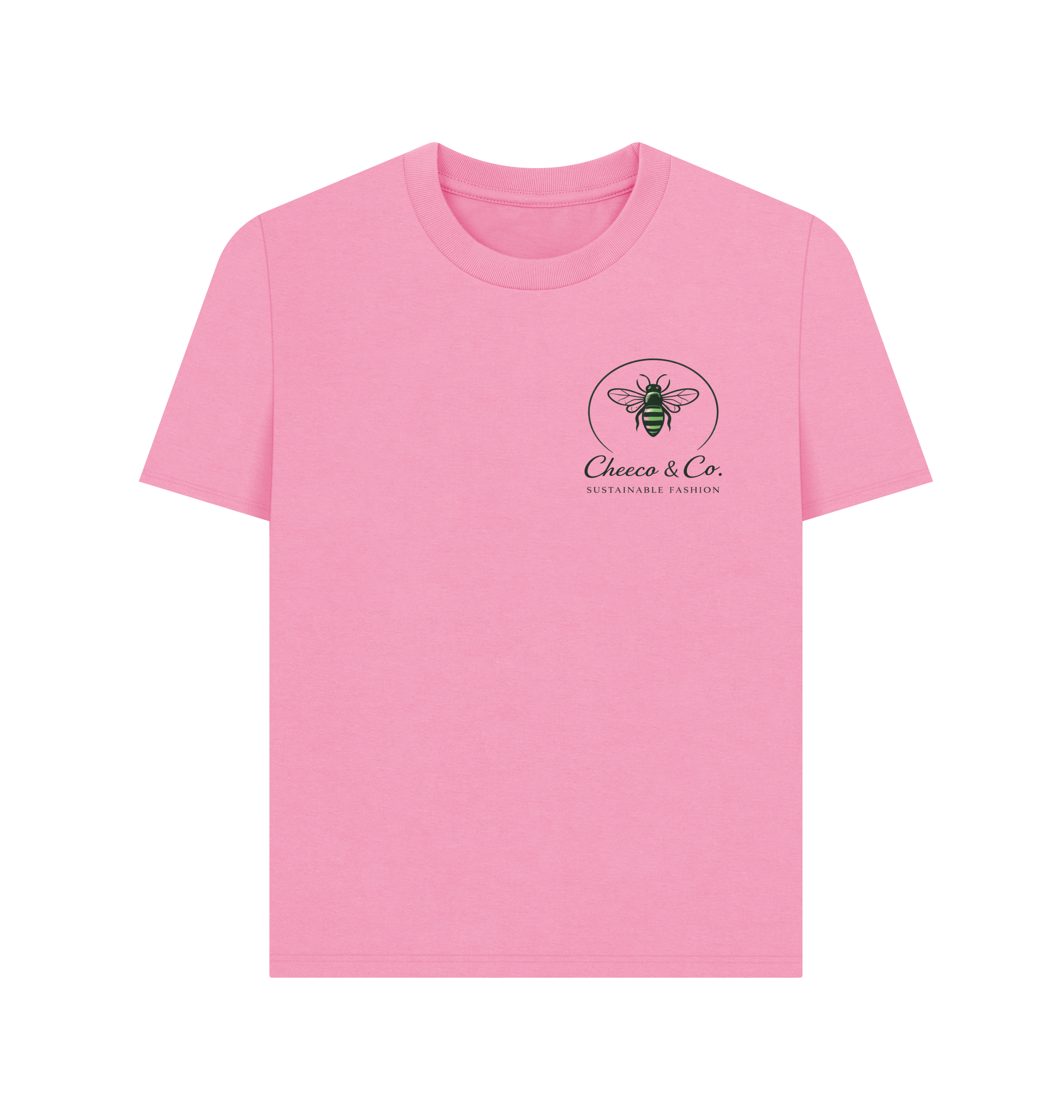 Rose Pink Printed T-shirt Front
