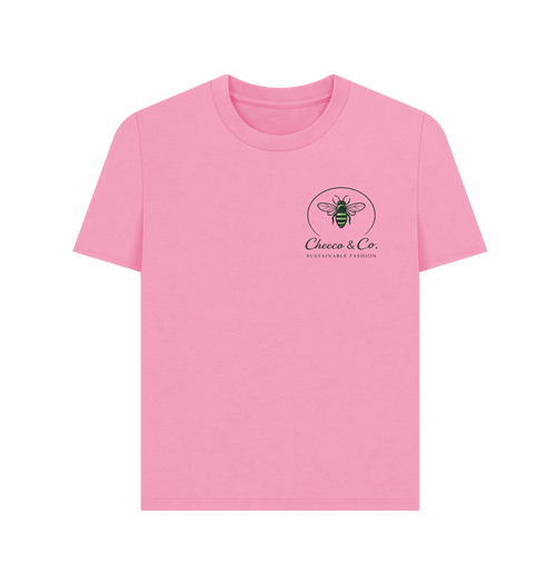 Rose Pink Printed T-shirt Front