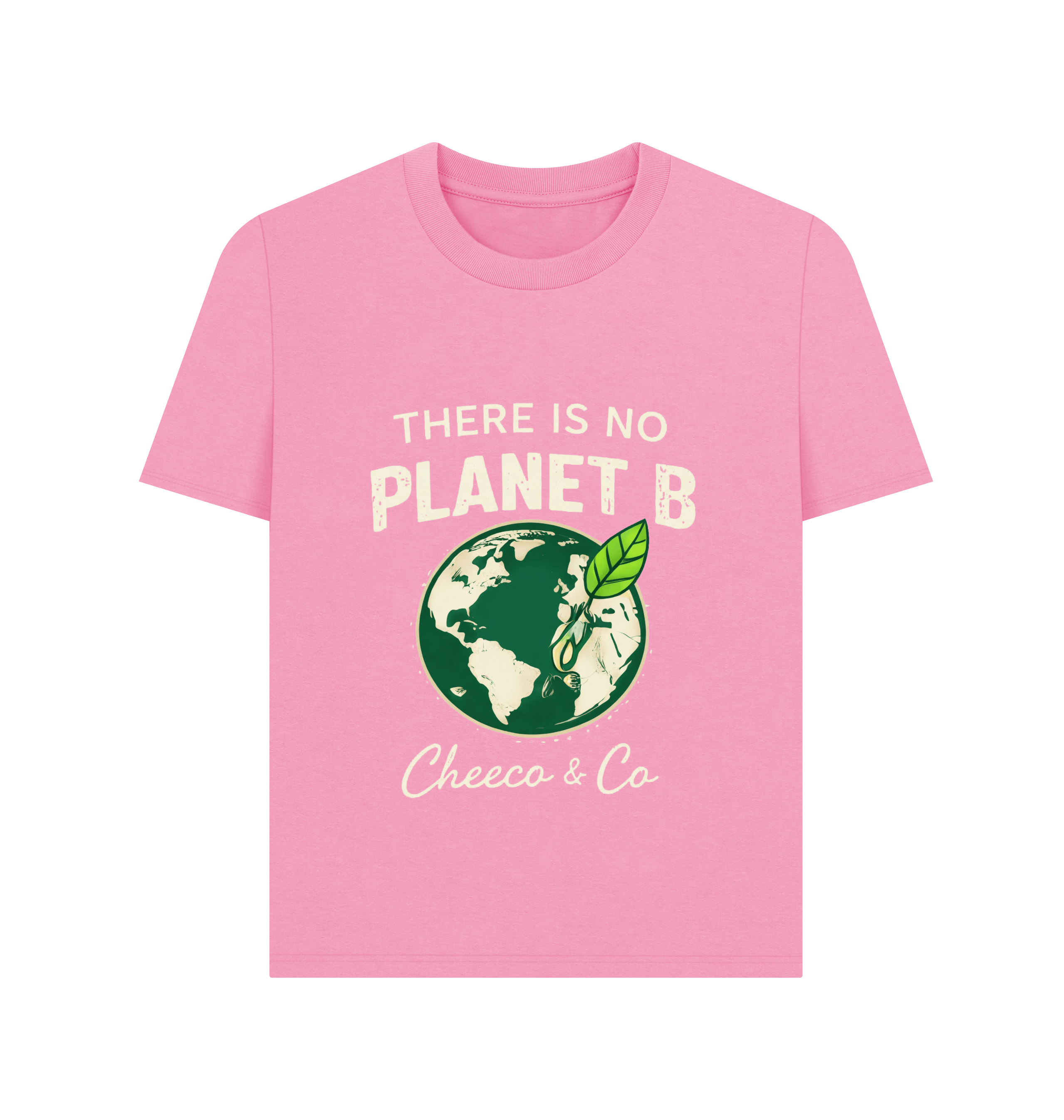 Rose Pink Printed T-shirt Front