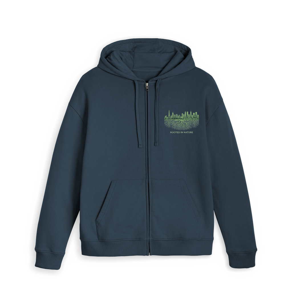 Navy Zip hoody Front