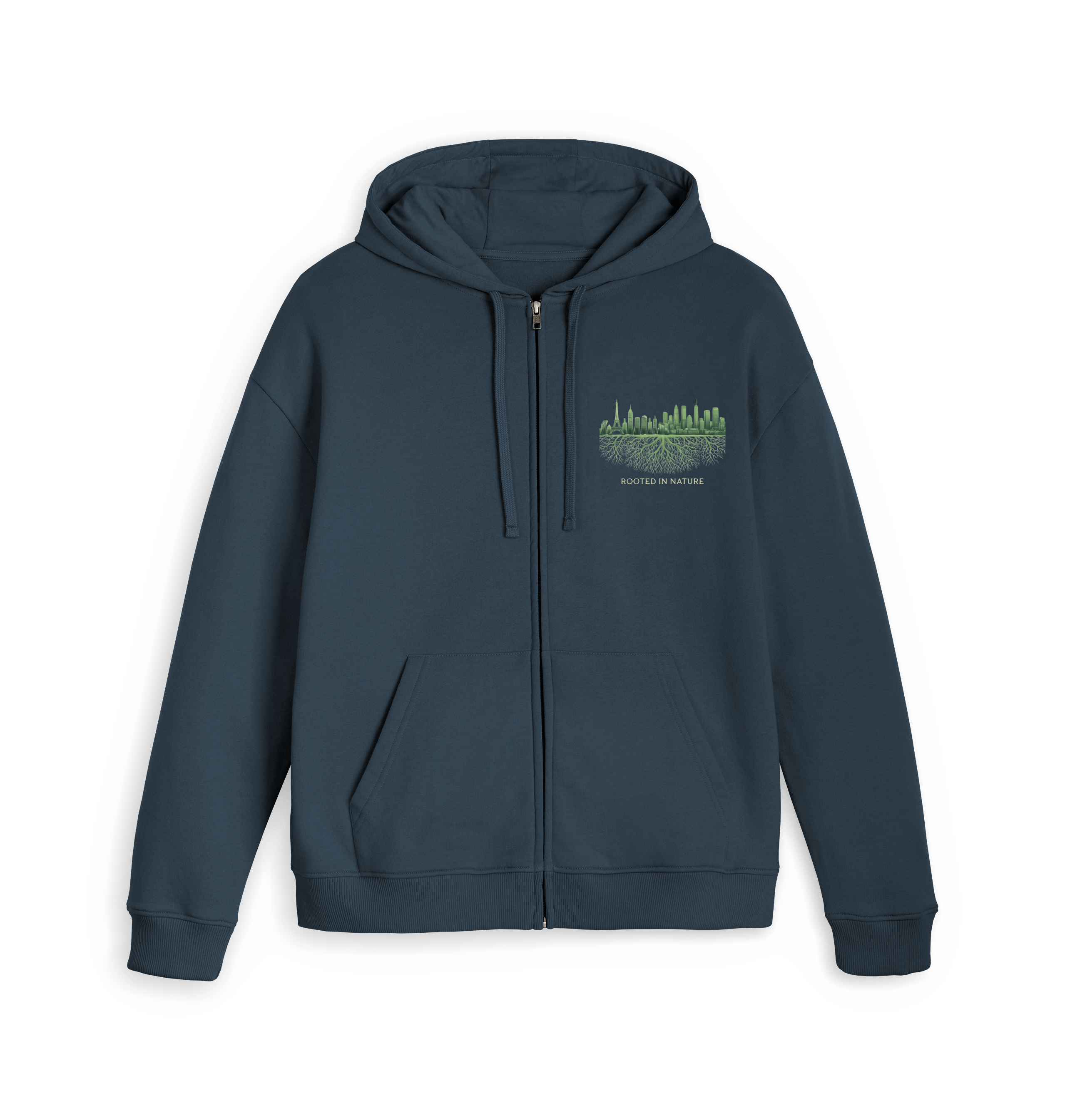 Navy Zip hoody Front