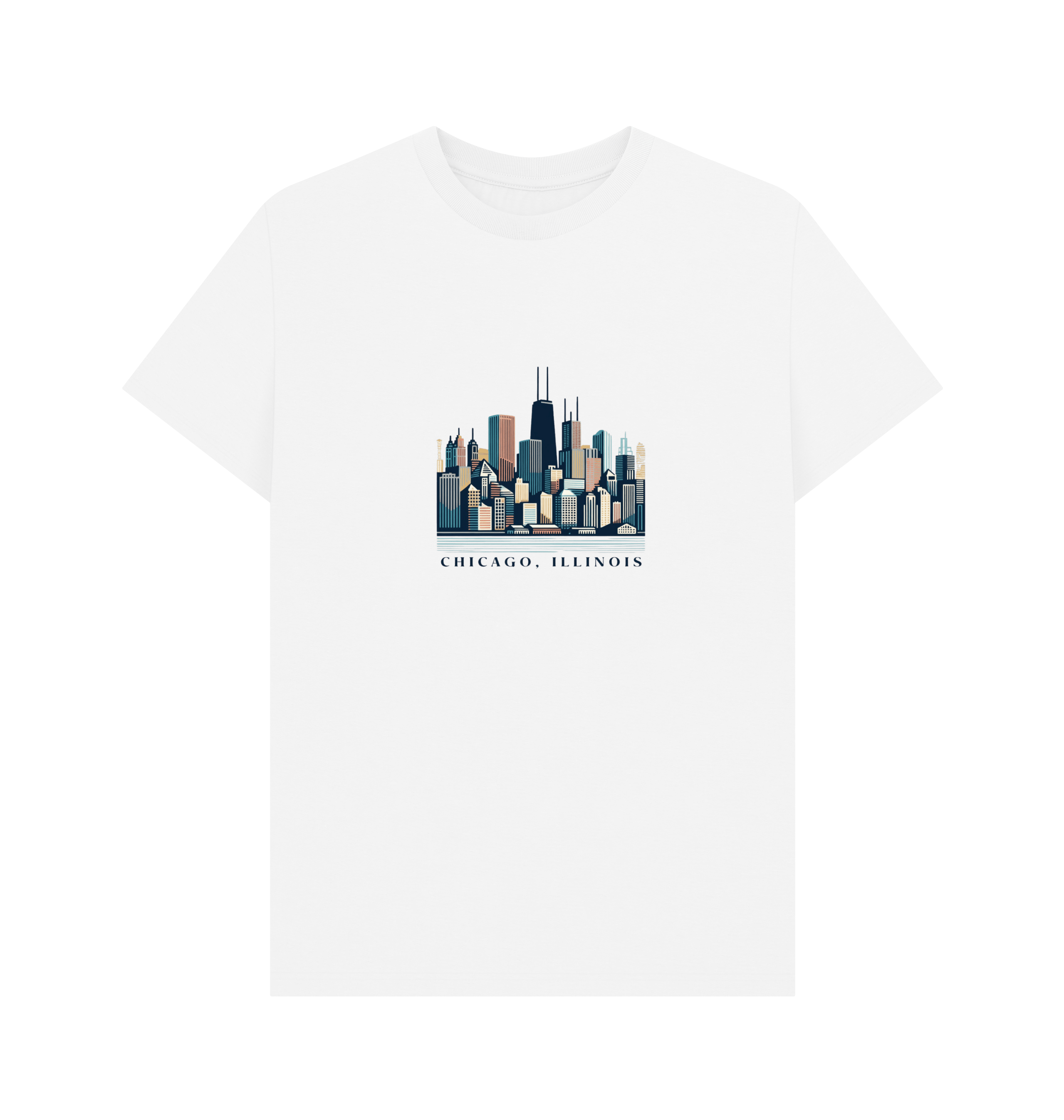 White Printed T-shirt Front