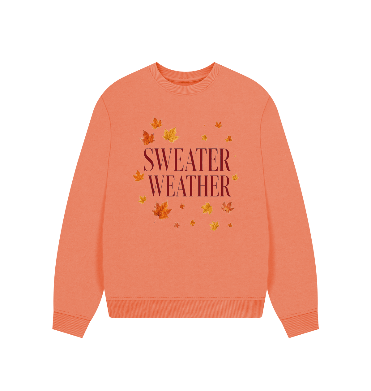 Apricot Printed Sweater Front