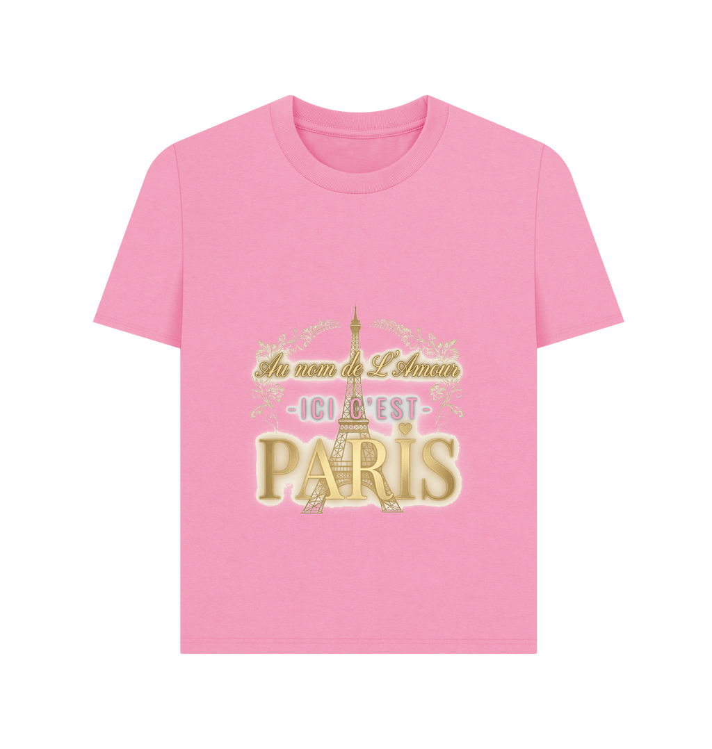Rose Pink Printed T-shirt Front