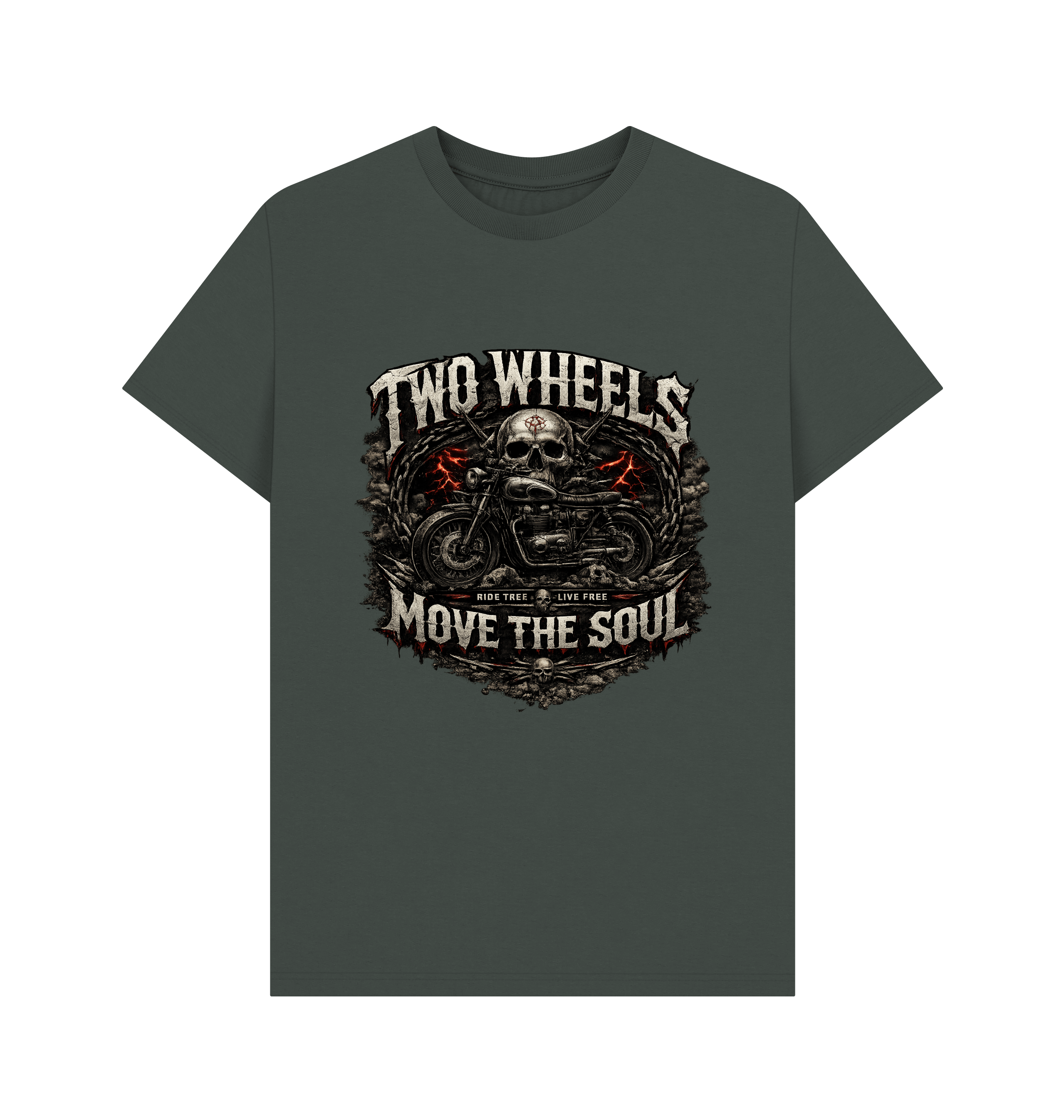 Dark Grey Printed T-shirt Front