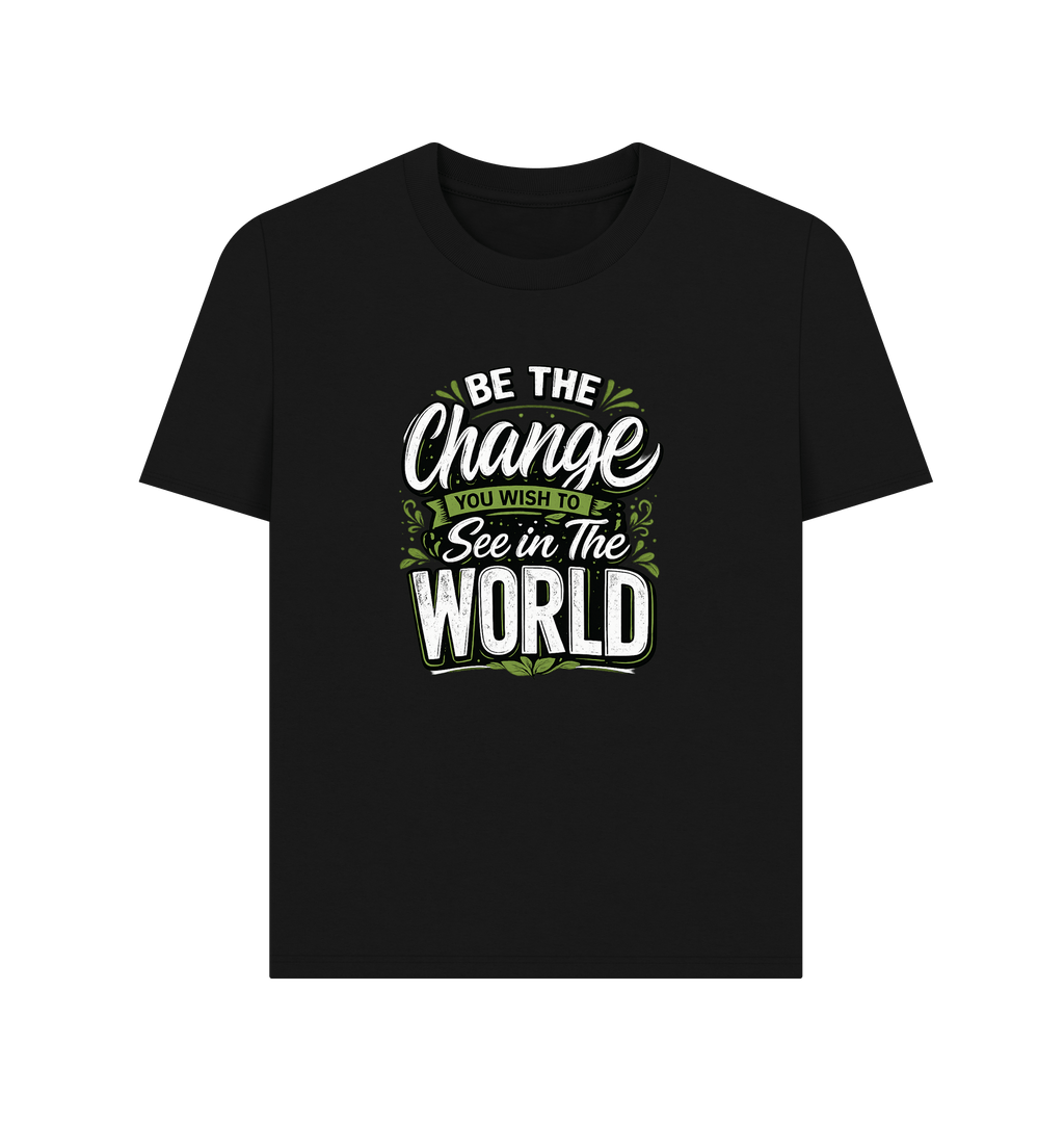 Black Printed T-shirt Front