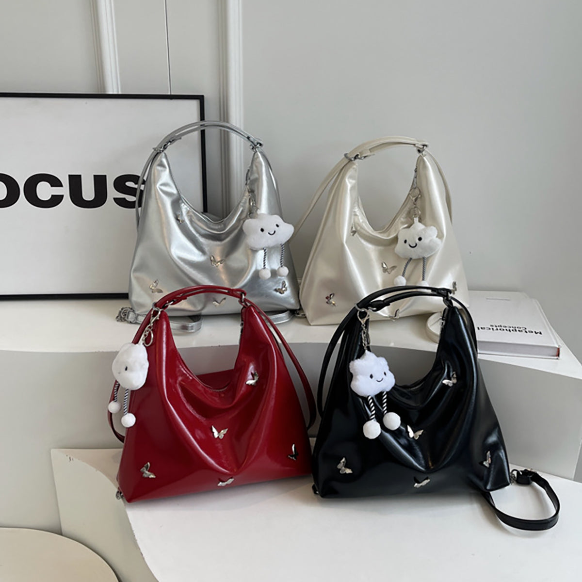 Large Leather Crossbody Handbag