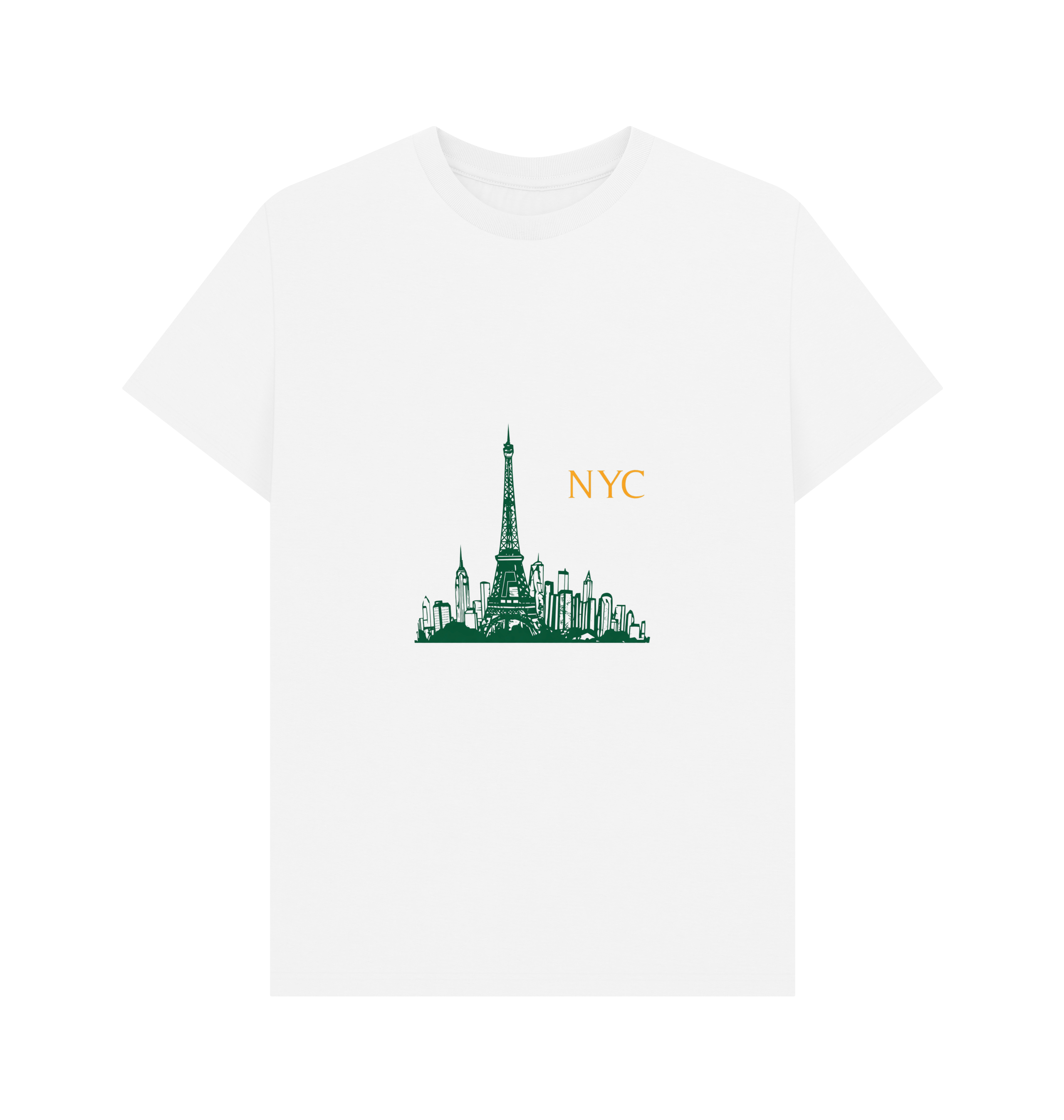 White Printed T-shirt Front