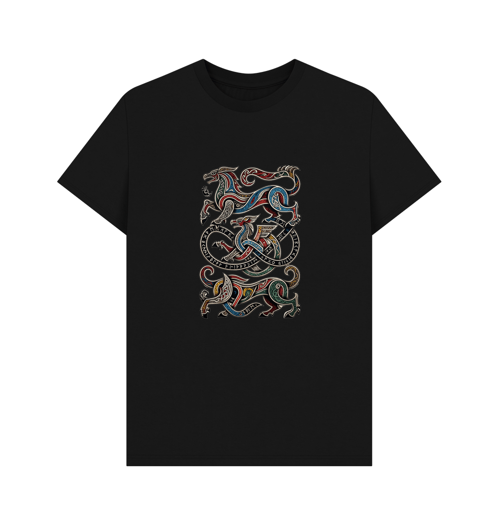 Black Printed T-shirt Front