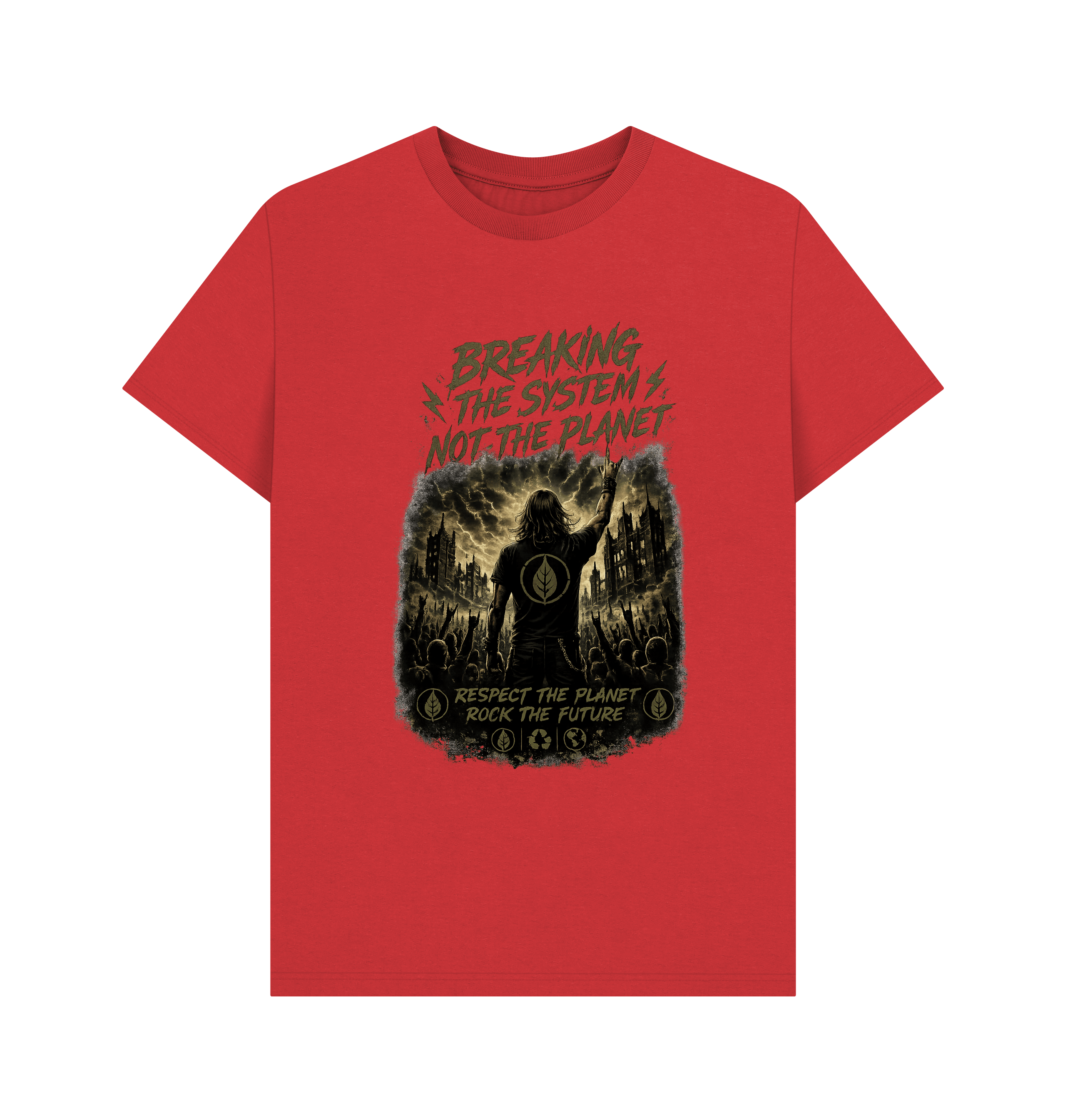 Red Printed T-shirt Front
