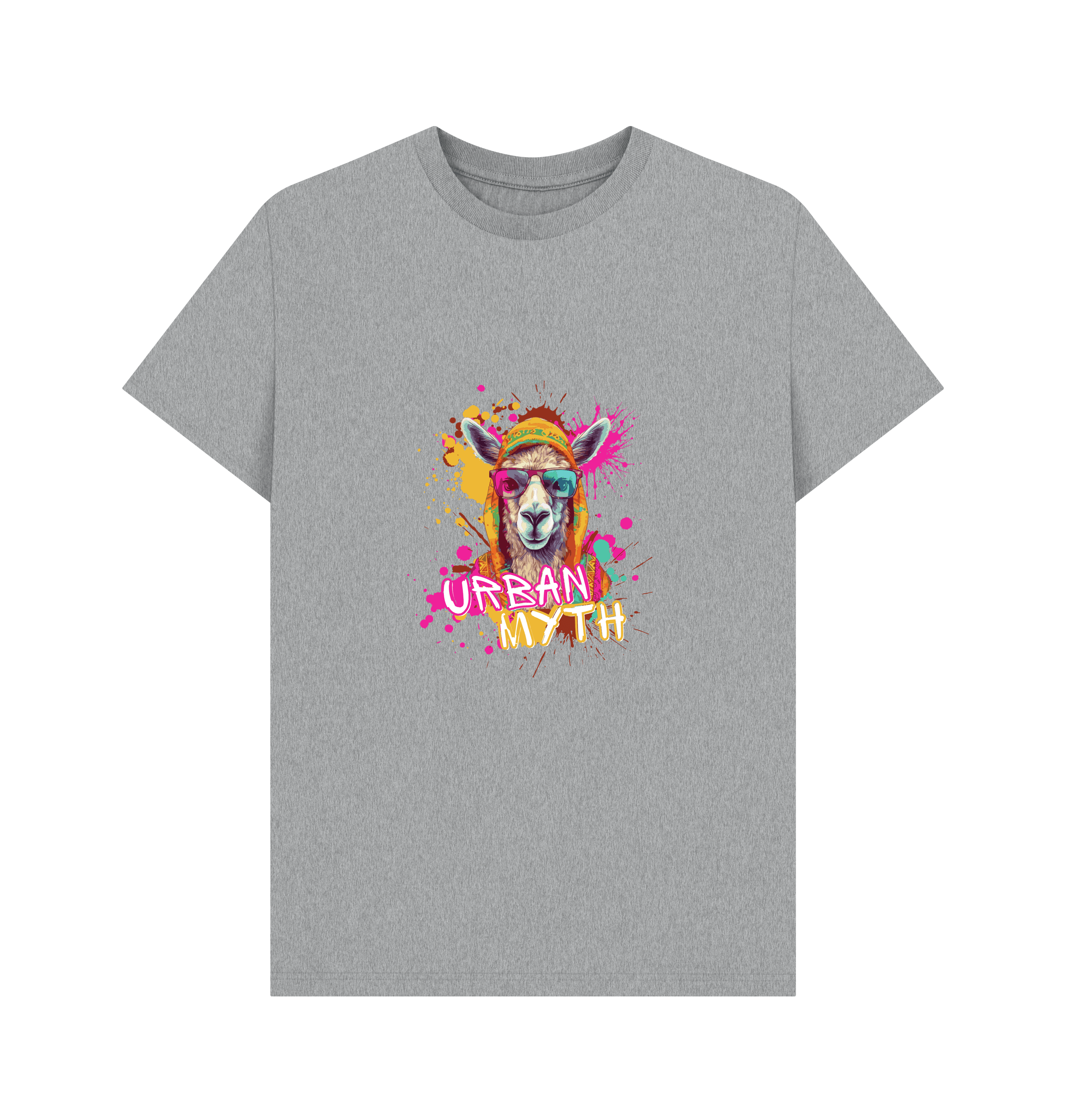 Athletic Grey Printed T-shirt Front