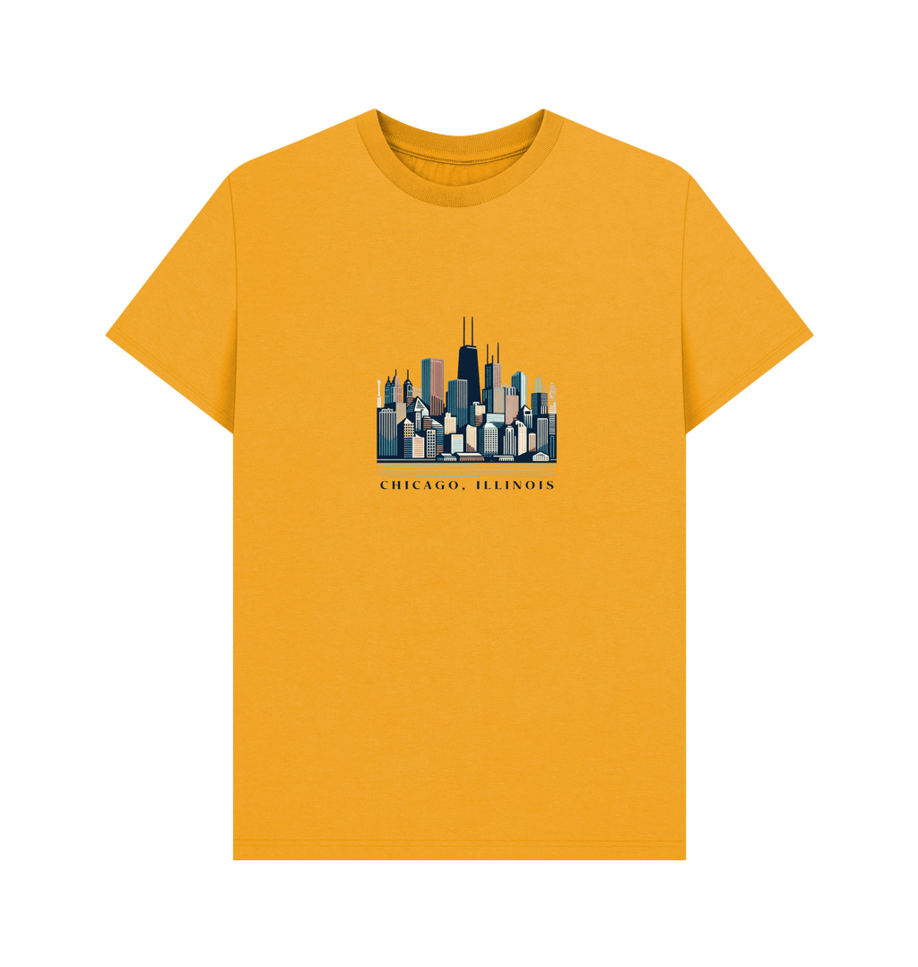 Mustard Printed T-shirt Front
