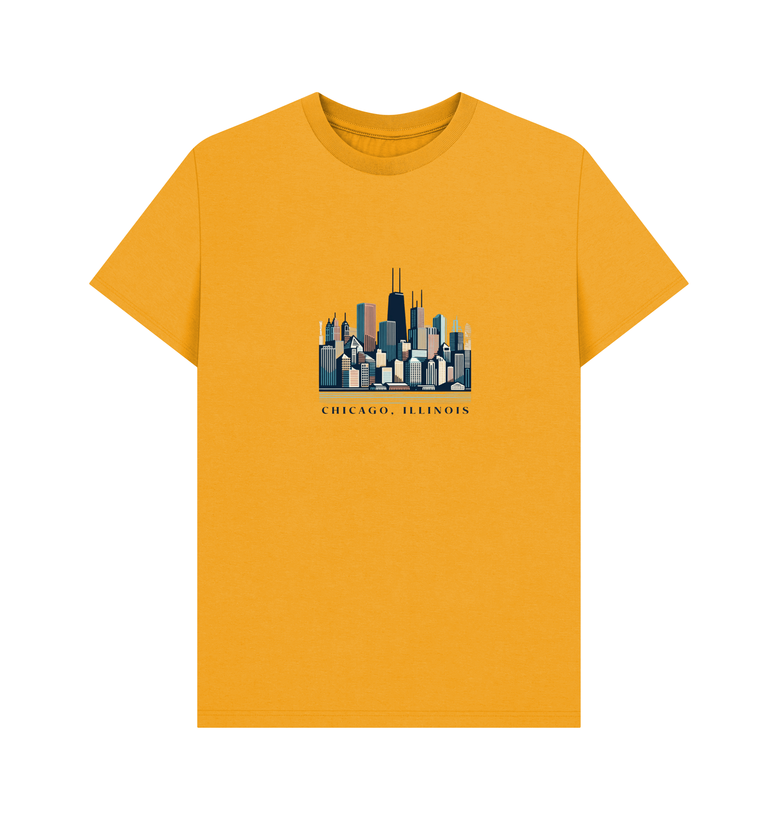 Mustard Printed T-shirt Front