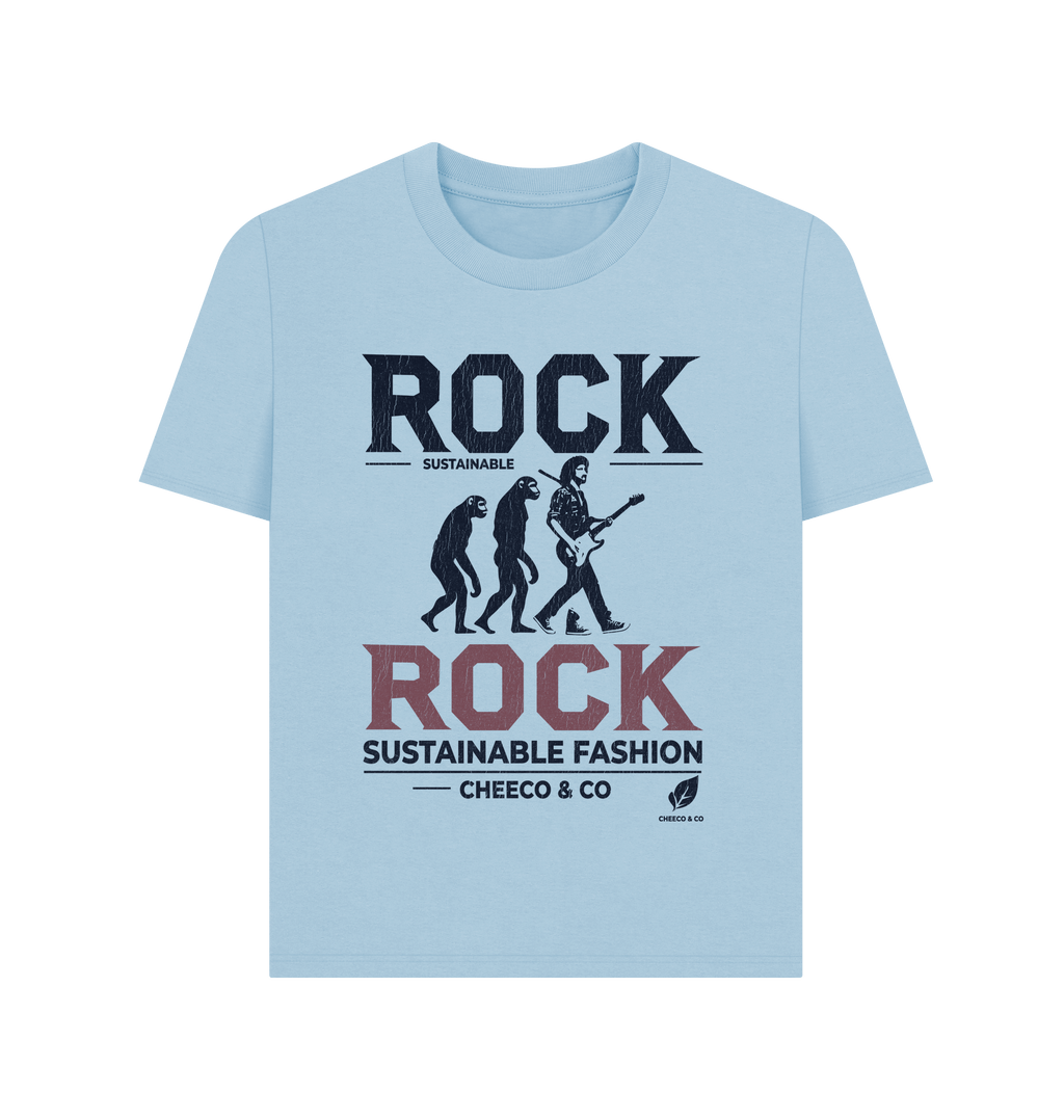 Milky Blue Printed T-shirt Front