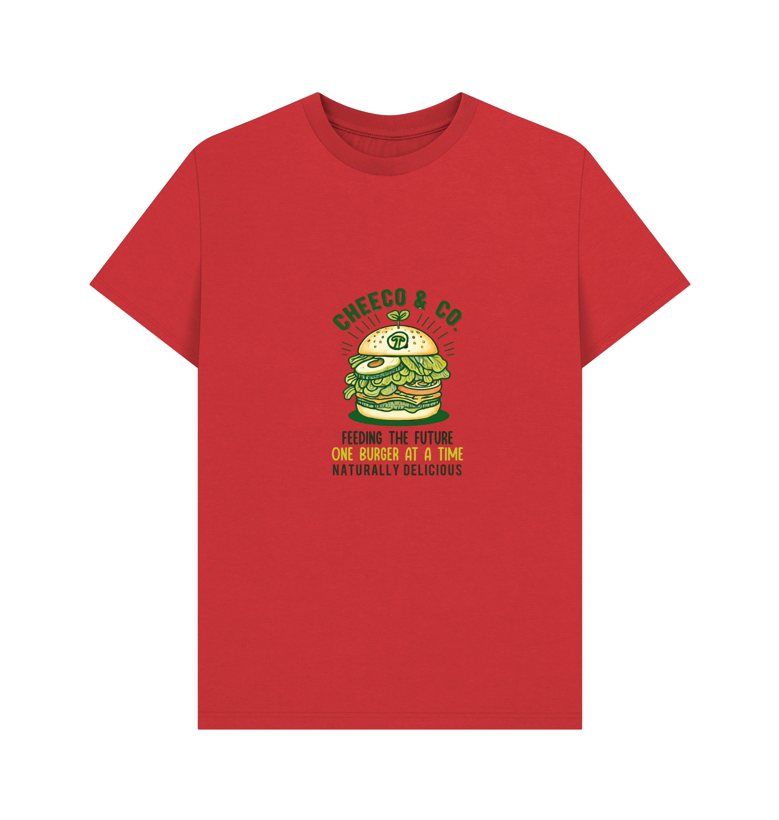 Red Printed T-shirt Front