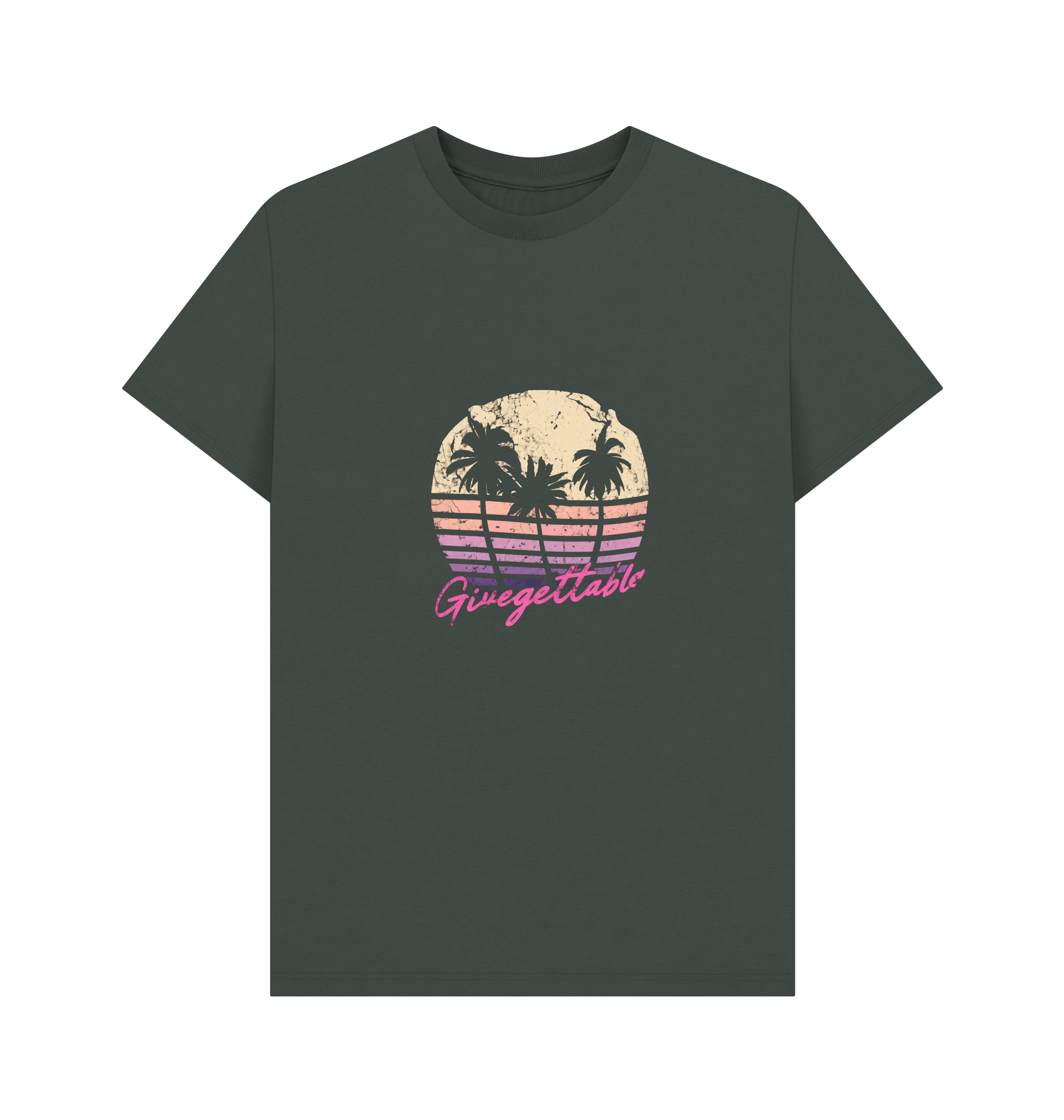 Dark Grey Printed T-shirt Front