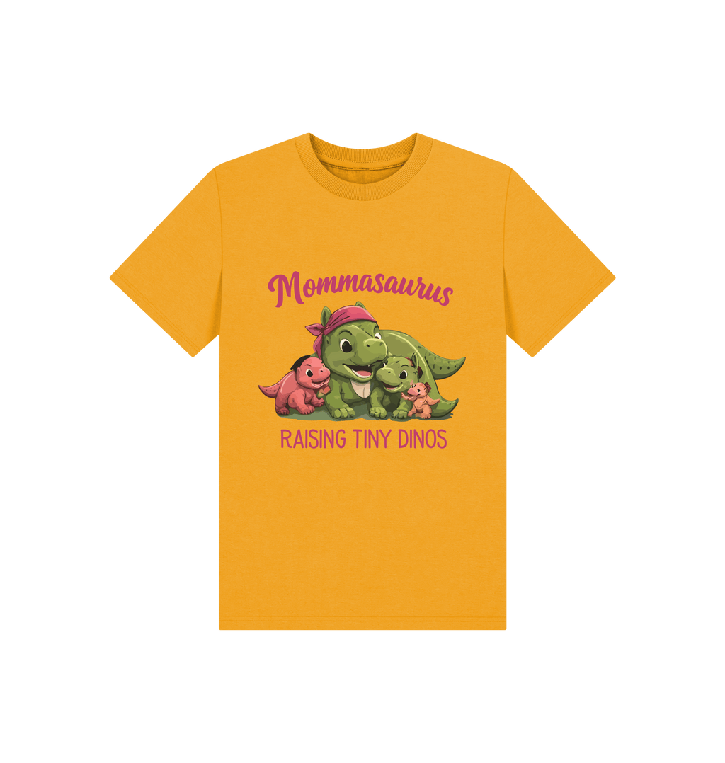 Mustard Printed Kids T-Shirt Front