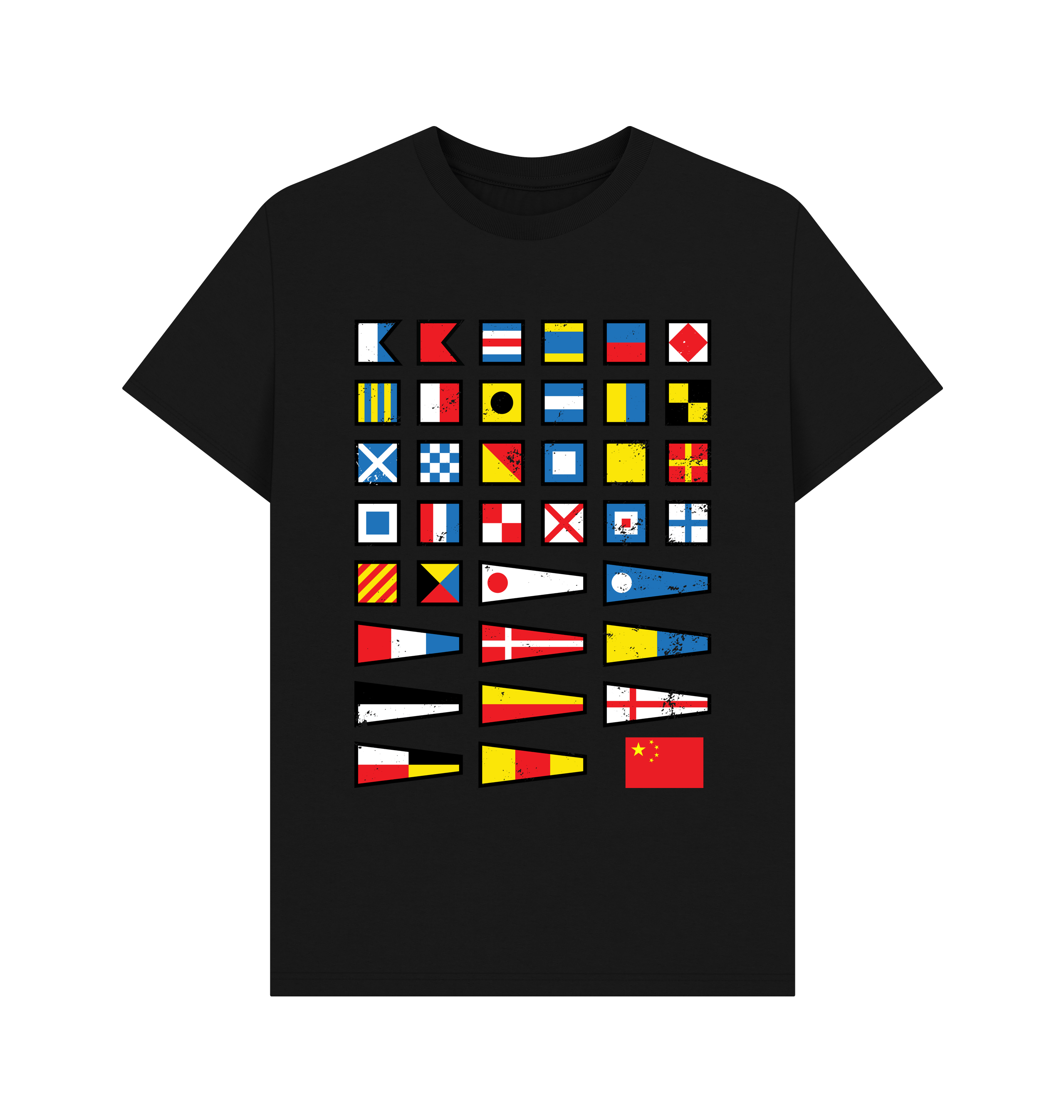 Black Printed T-shirt Front