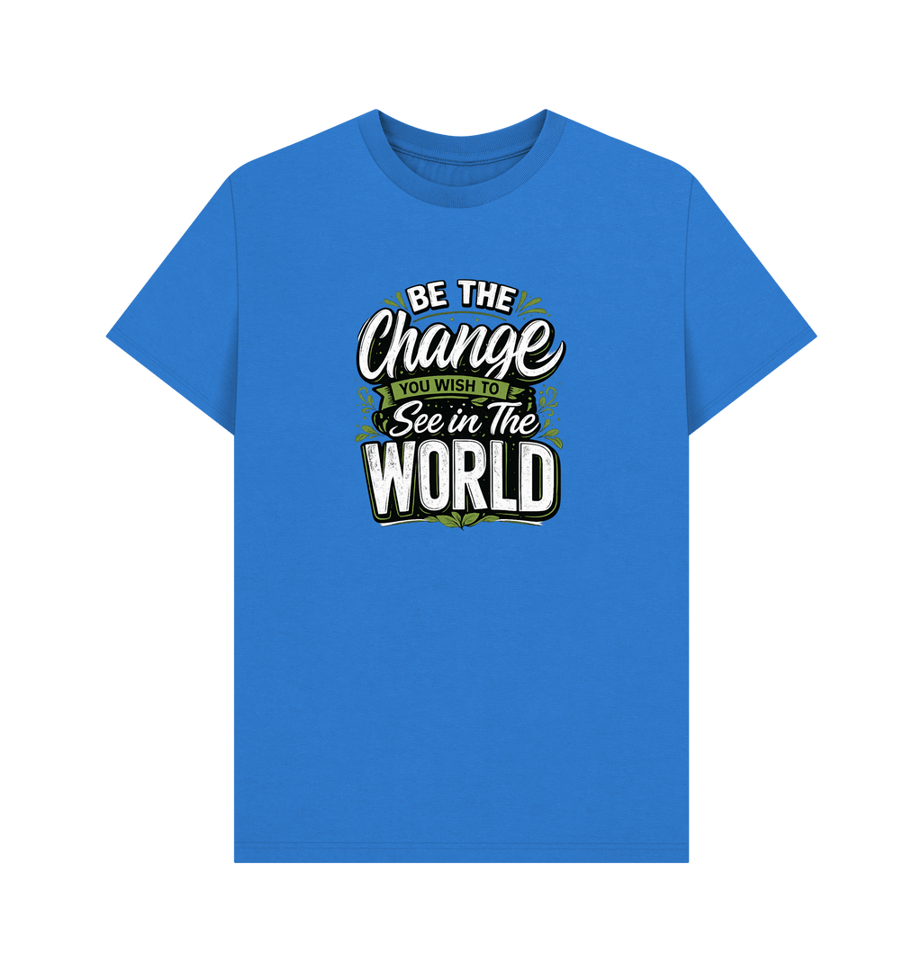 Bright Blue Printed T-shirt Front