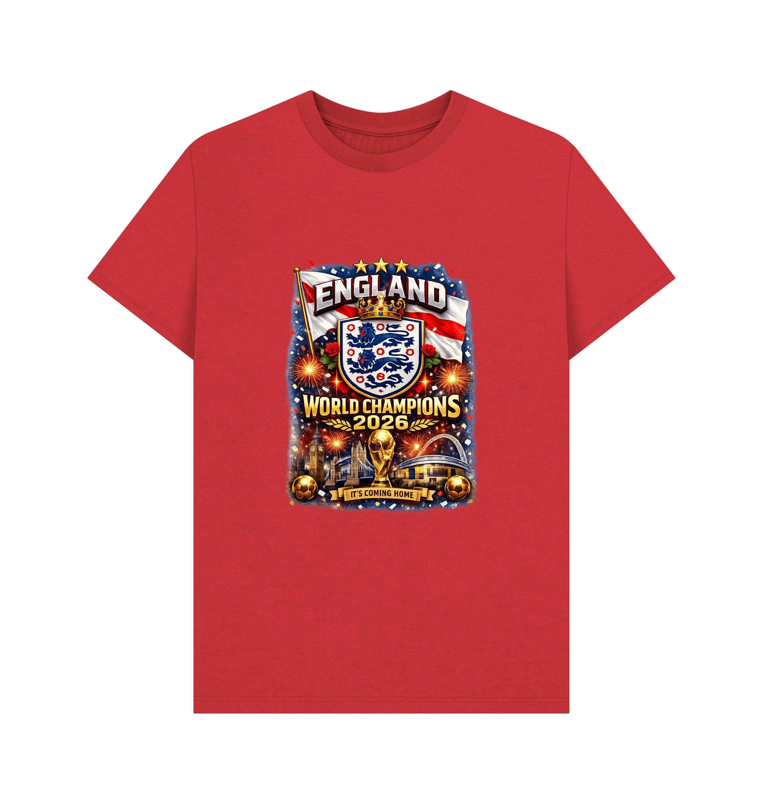 Red Printed T-shirt Front