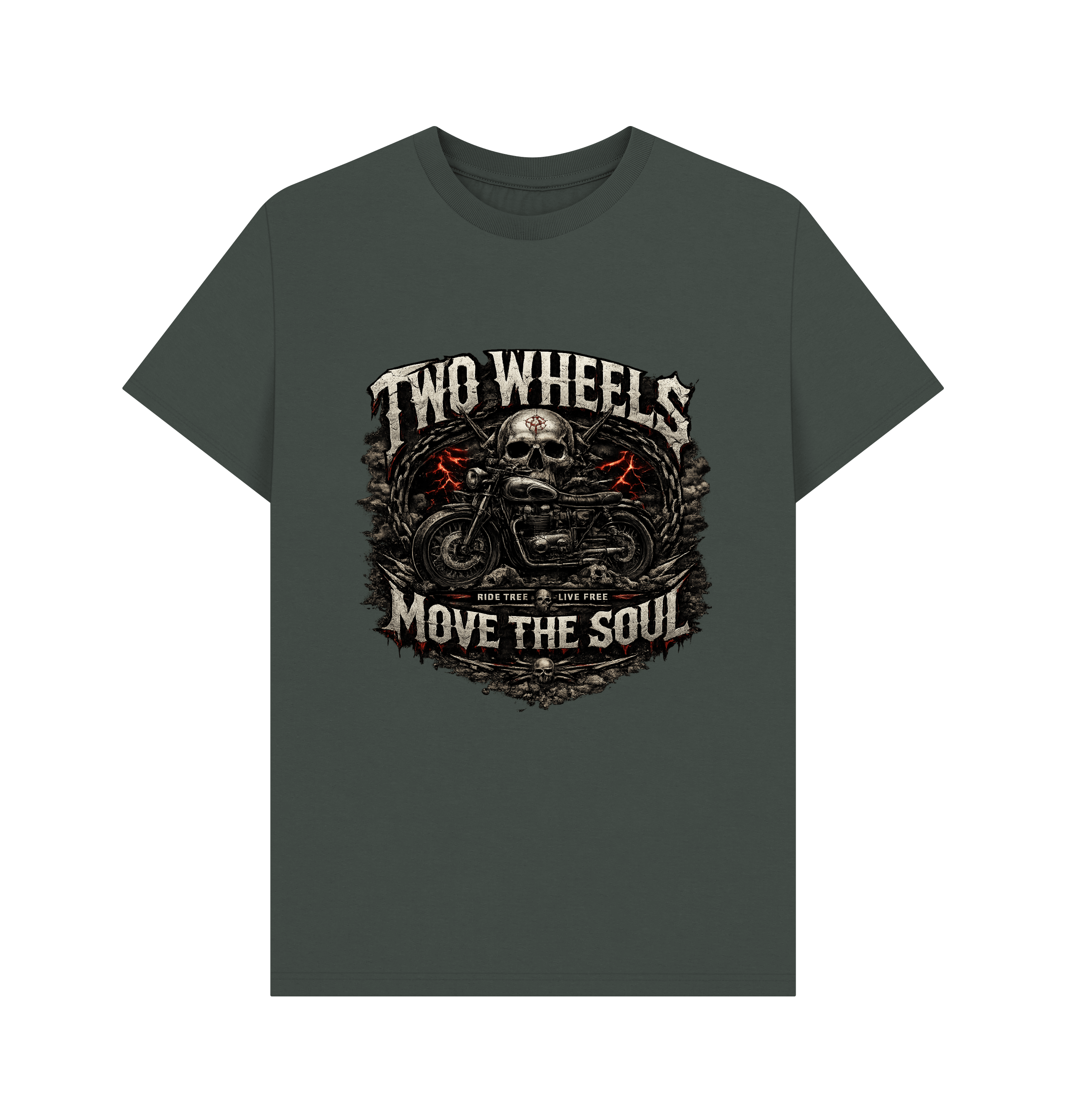 Dark Grey Printed T-shirt Front