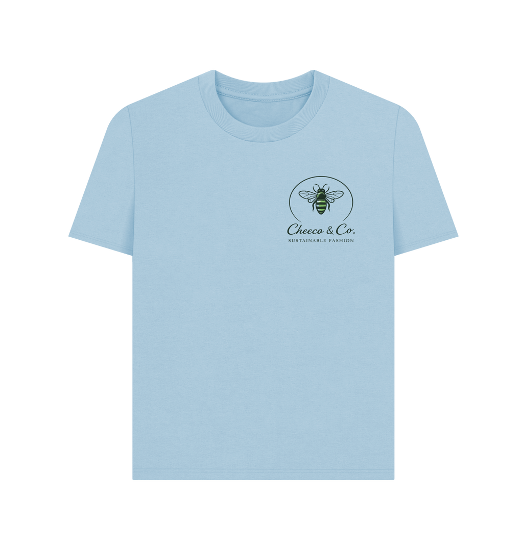 Milky Blue Printed T-shirt Front
