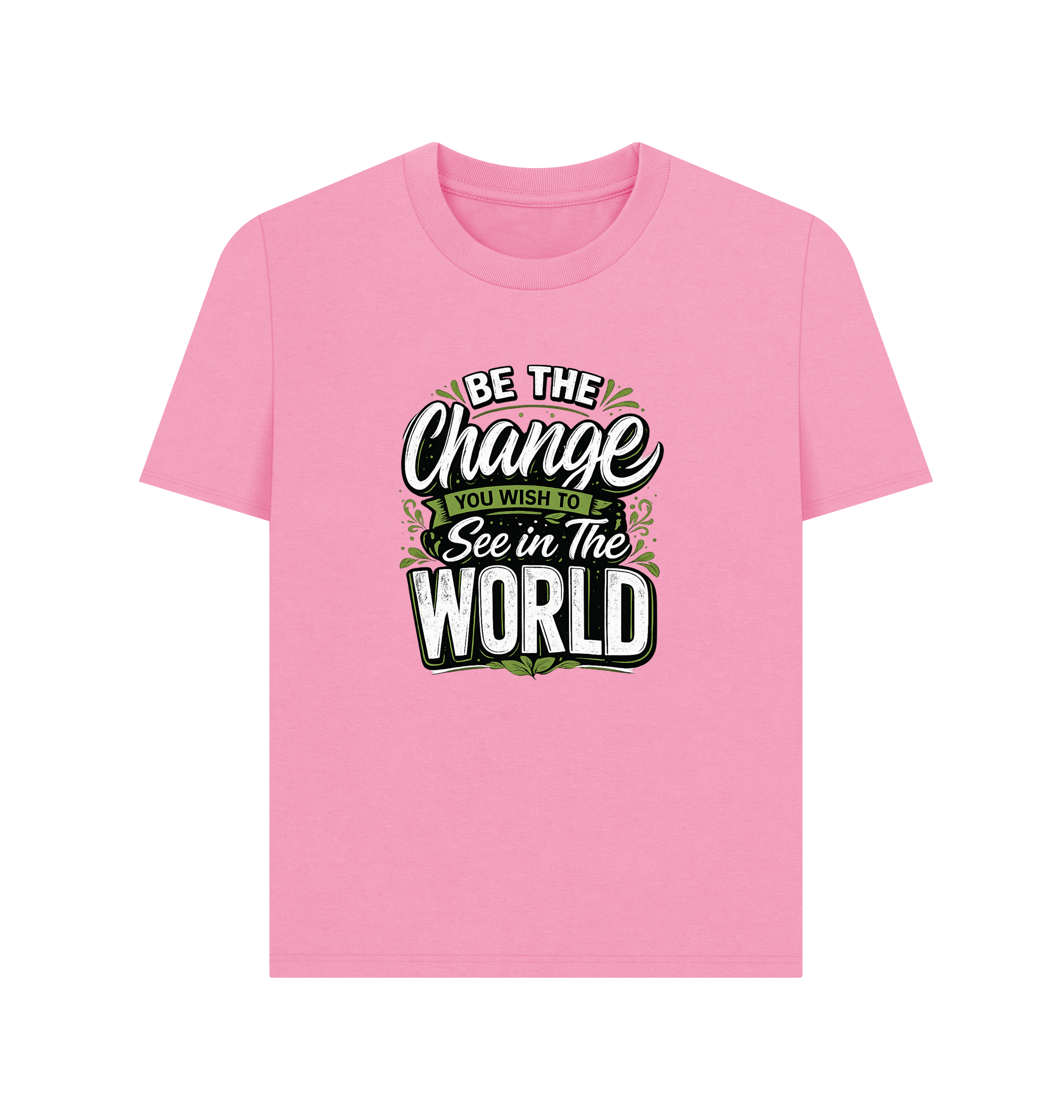 Rose Pink Printed T-shirt Front