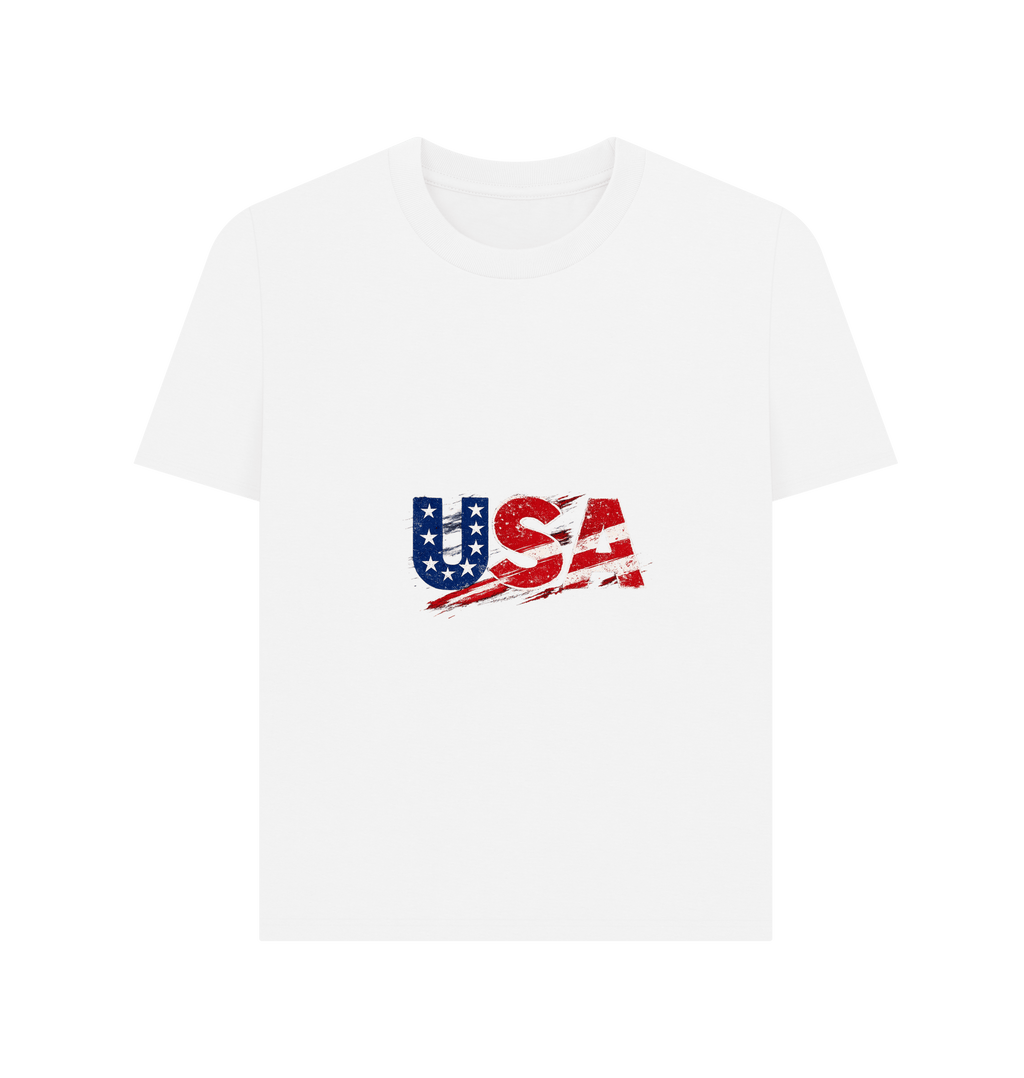 White Printed T-shirt Front