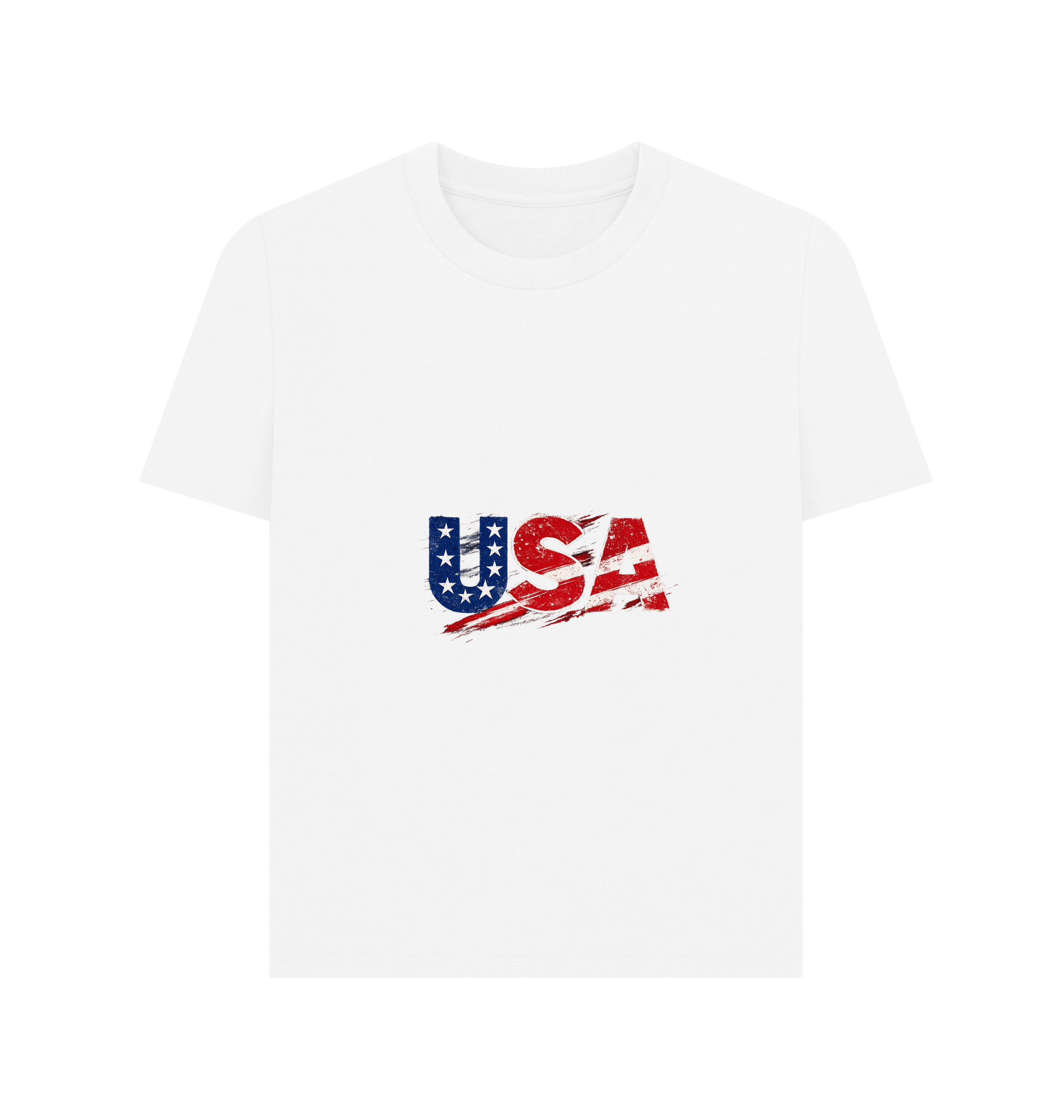 White Printed T-shirt Front