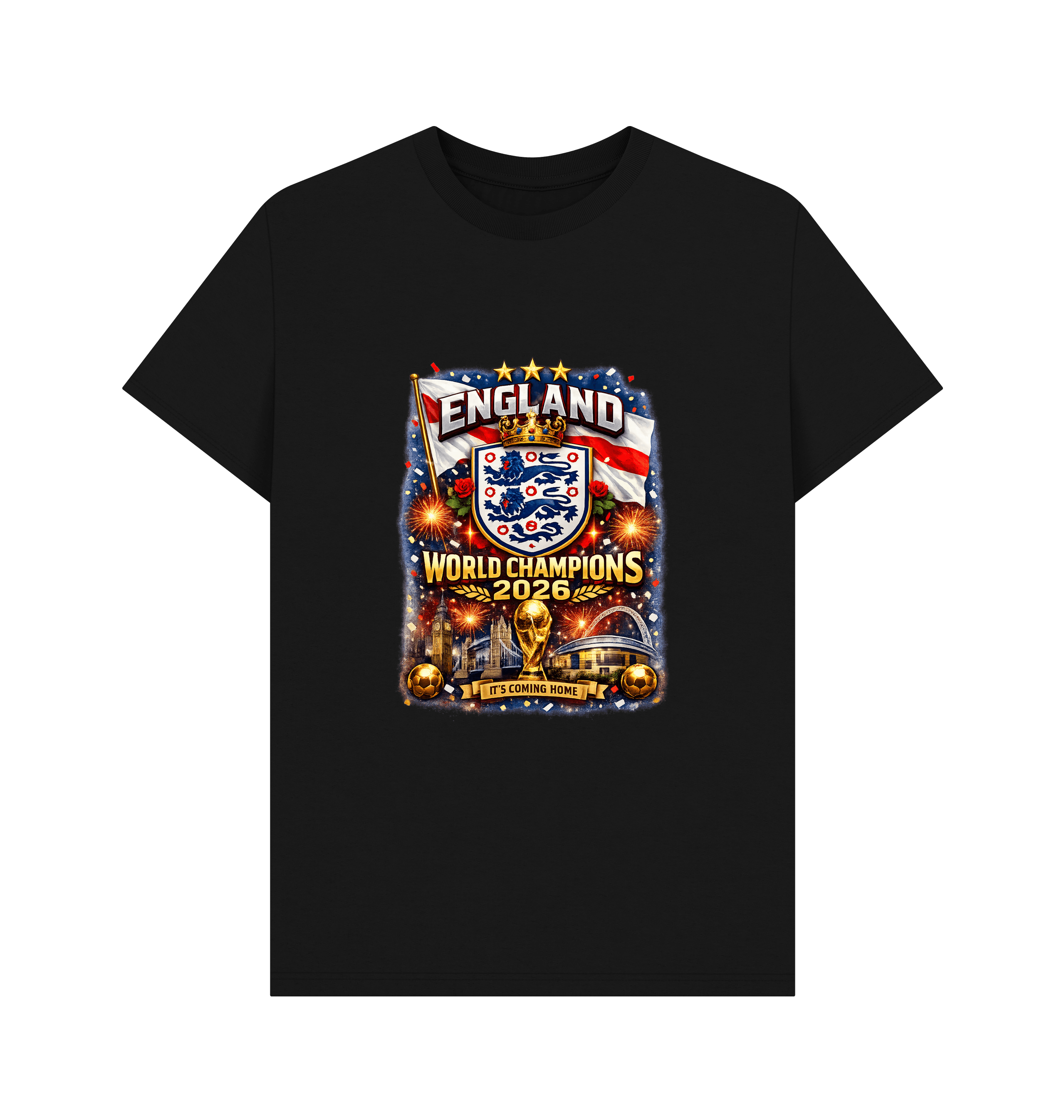 Black Printed T-shirt Front